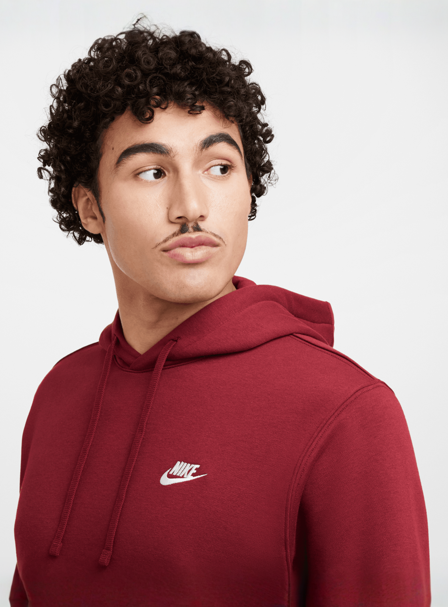 Nike, Sportswear Club Fleece Hoodie, red, Image 3 of 7