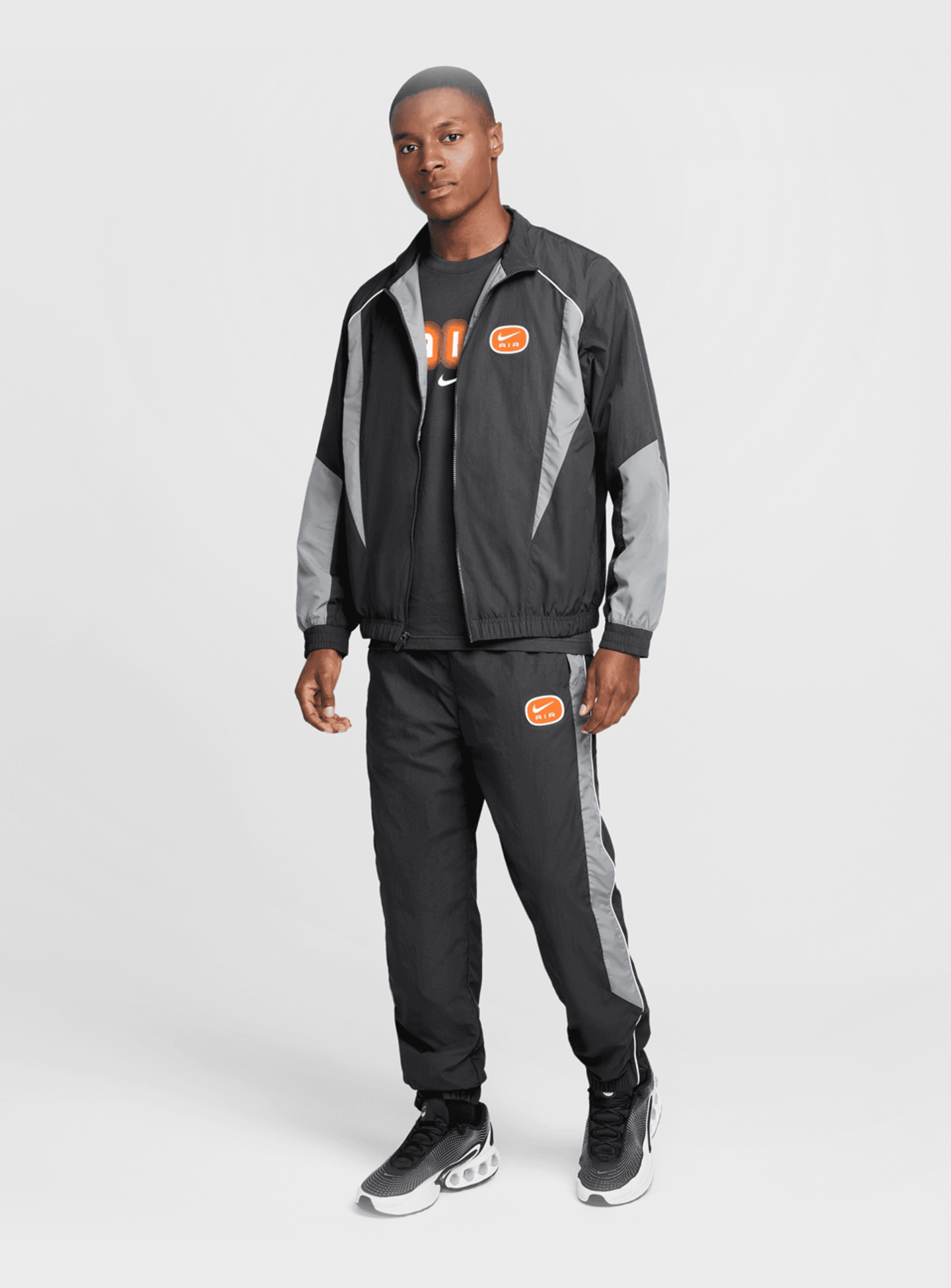 Nike, Sportswear Air Woven Tracktop, grey, Image 7 of 7