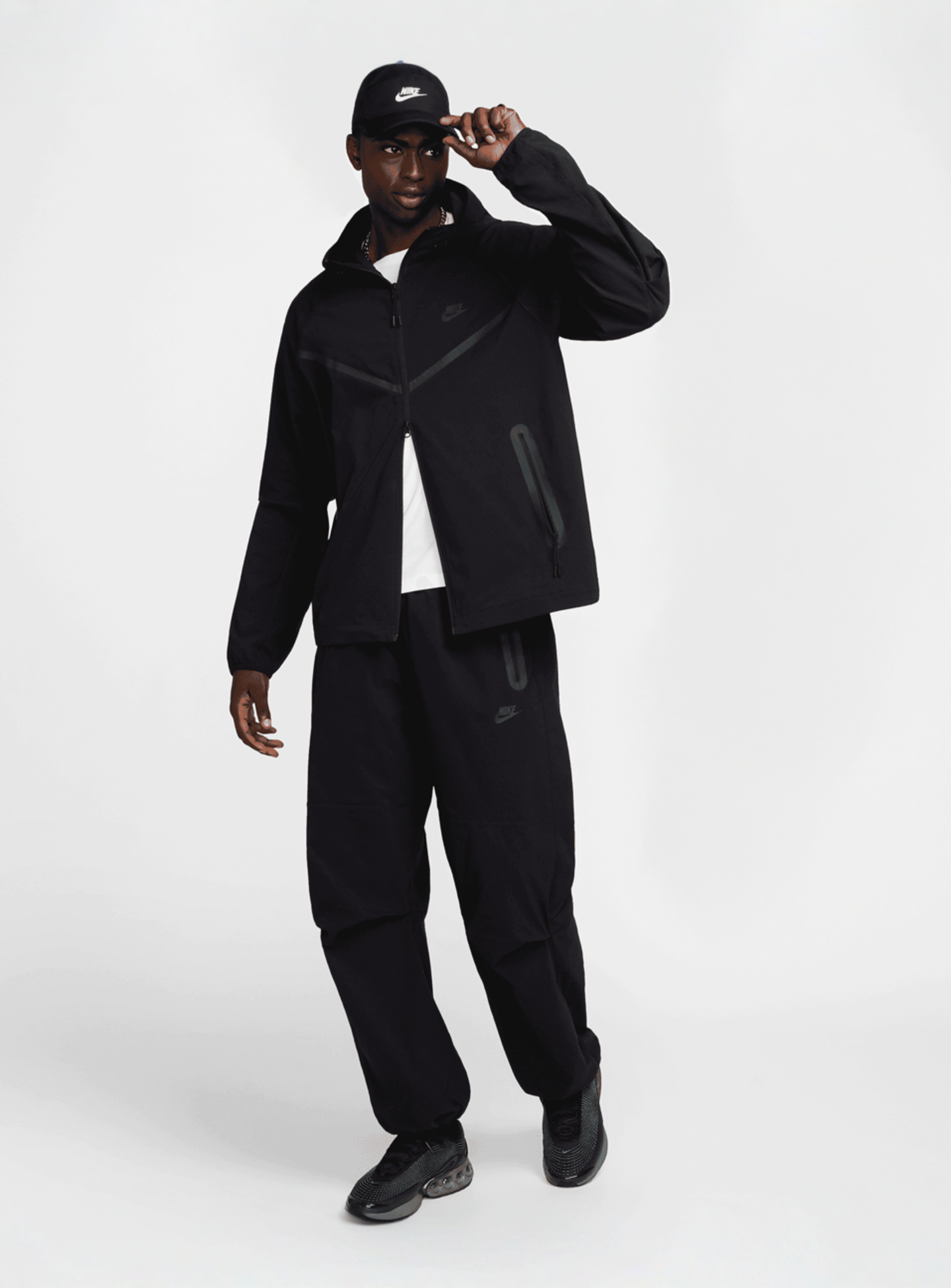Nike, Tech Woven Windrunner Full-Zip Jacket, black, Image 9 of 9