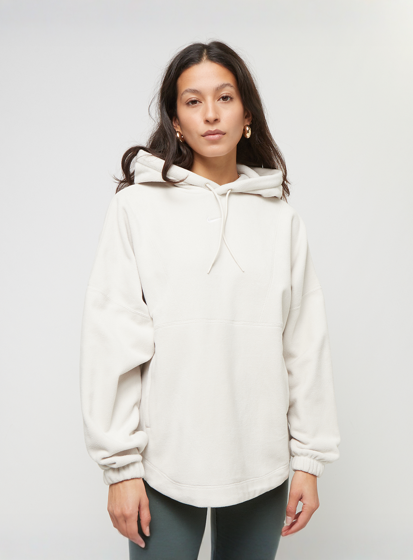 Nike, Therma-FIT Oversized Fleece Hoodie, beige, Image 1 of 4