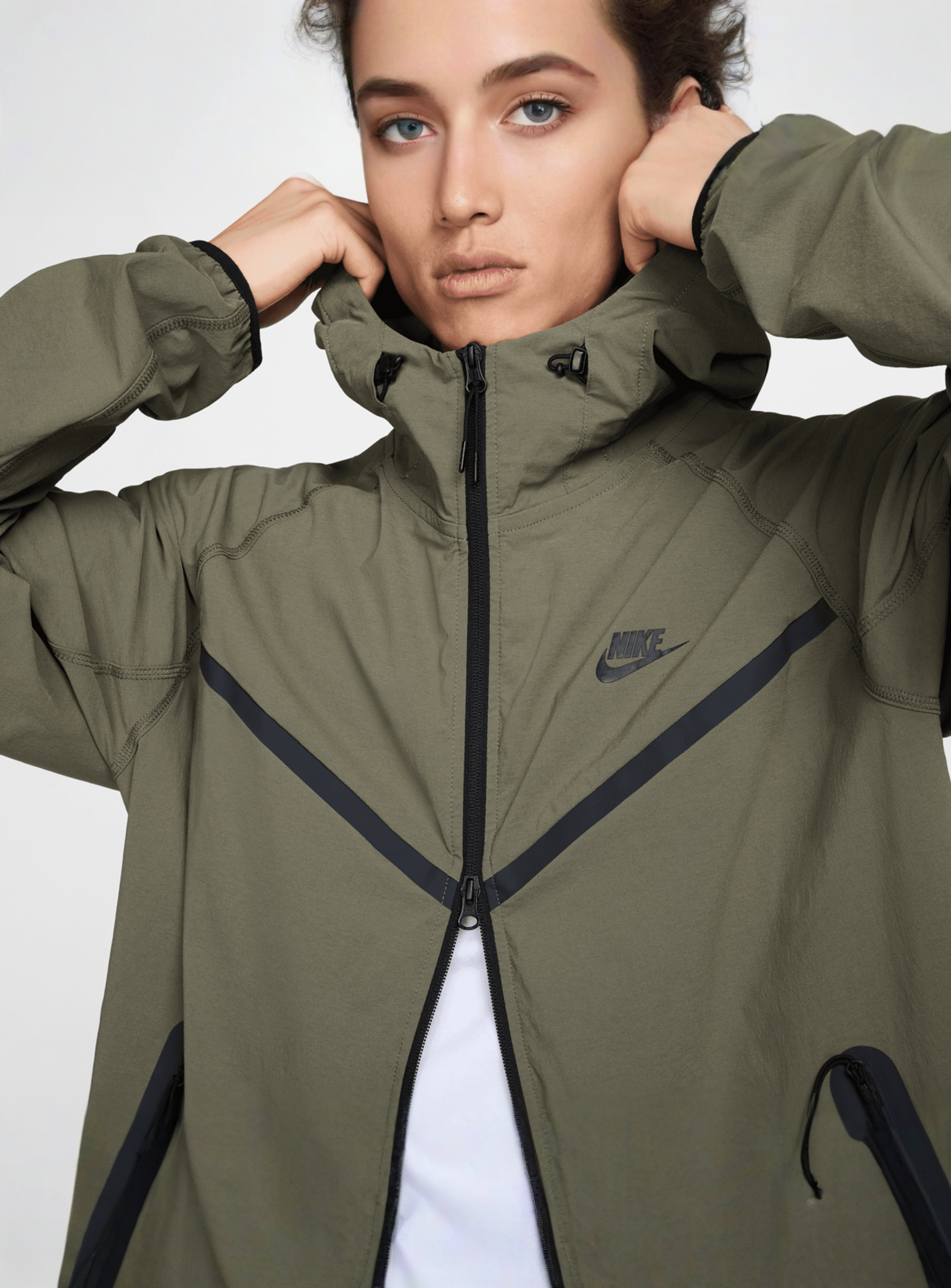 Nike, Tech Woven Windrunner Full Zip Jacket, green, Image 4 of 8