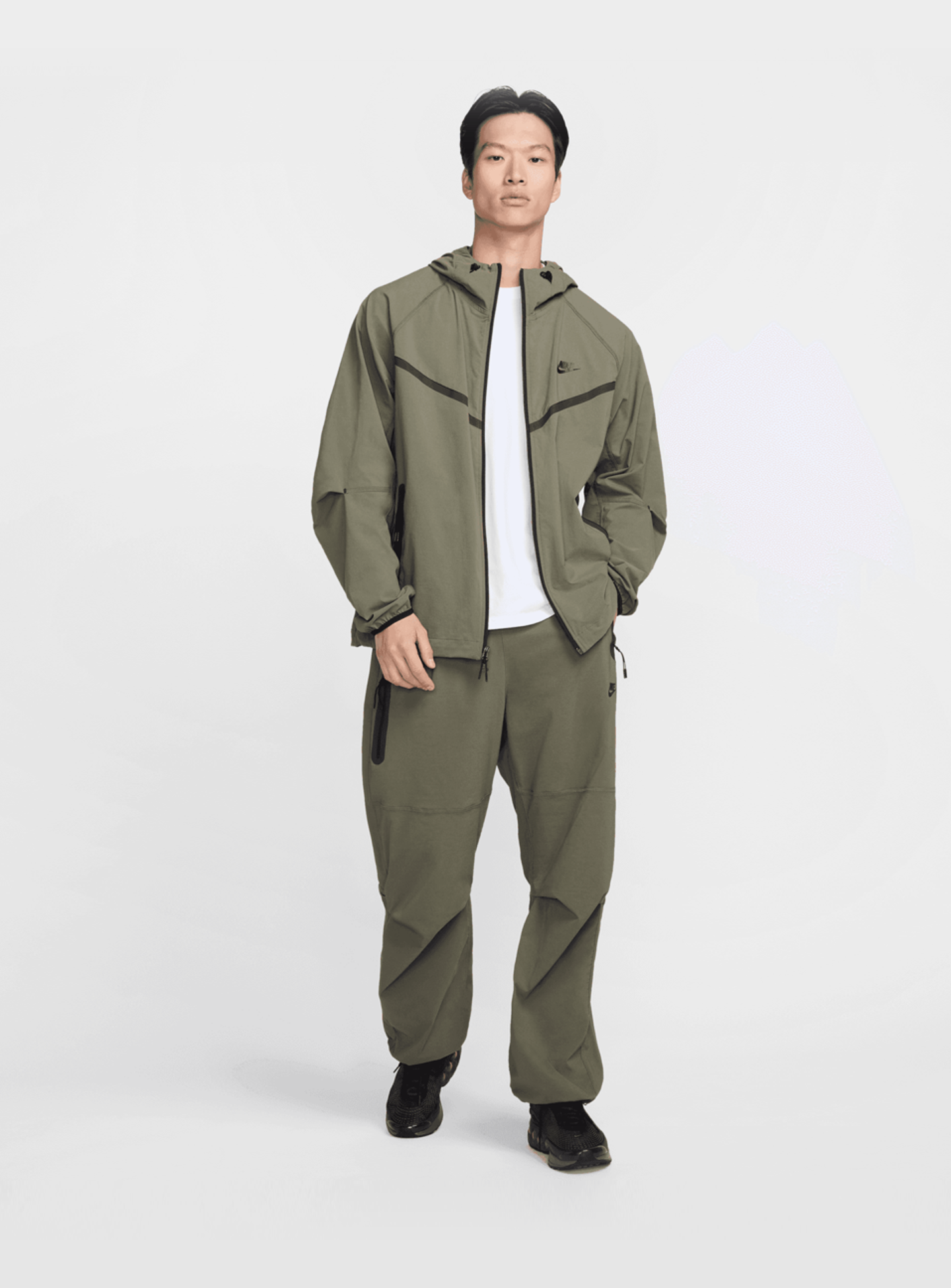 Nike, Tech Woven Windrunner Full Zip Jacket, green, Image 8 of 8