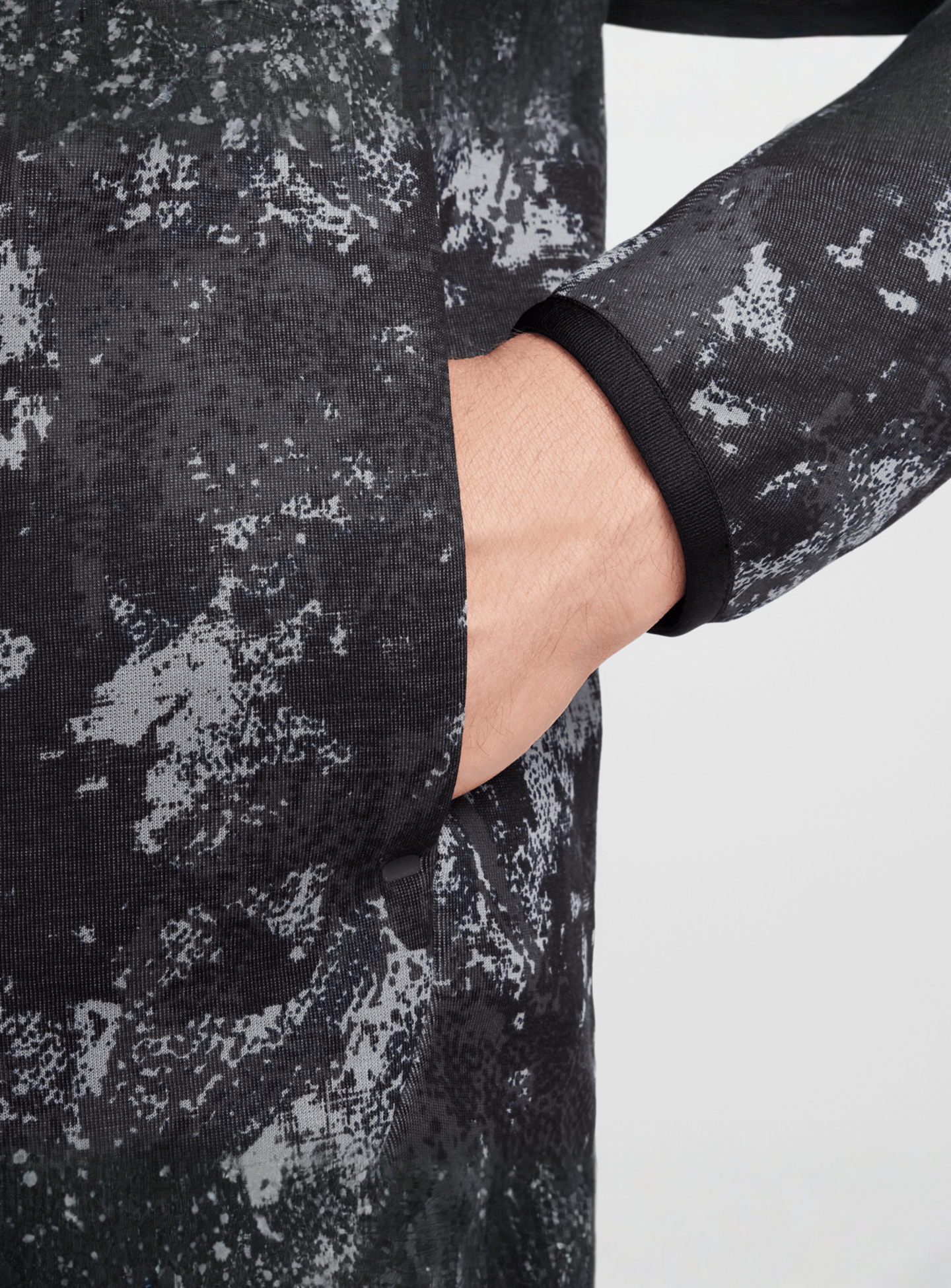 Nike, Tech Fleece Woven Windrunner Full Zip Jacket, black, Image 6 of 7