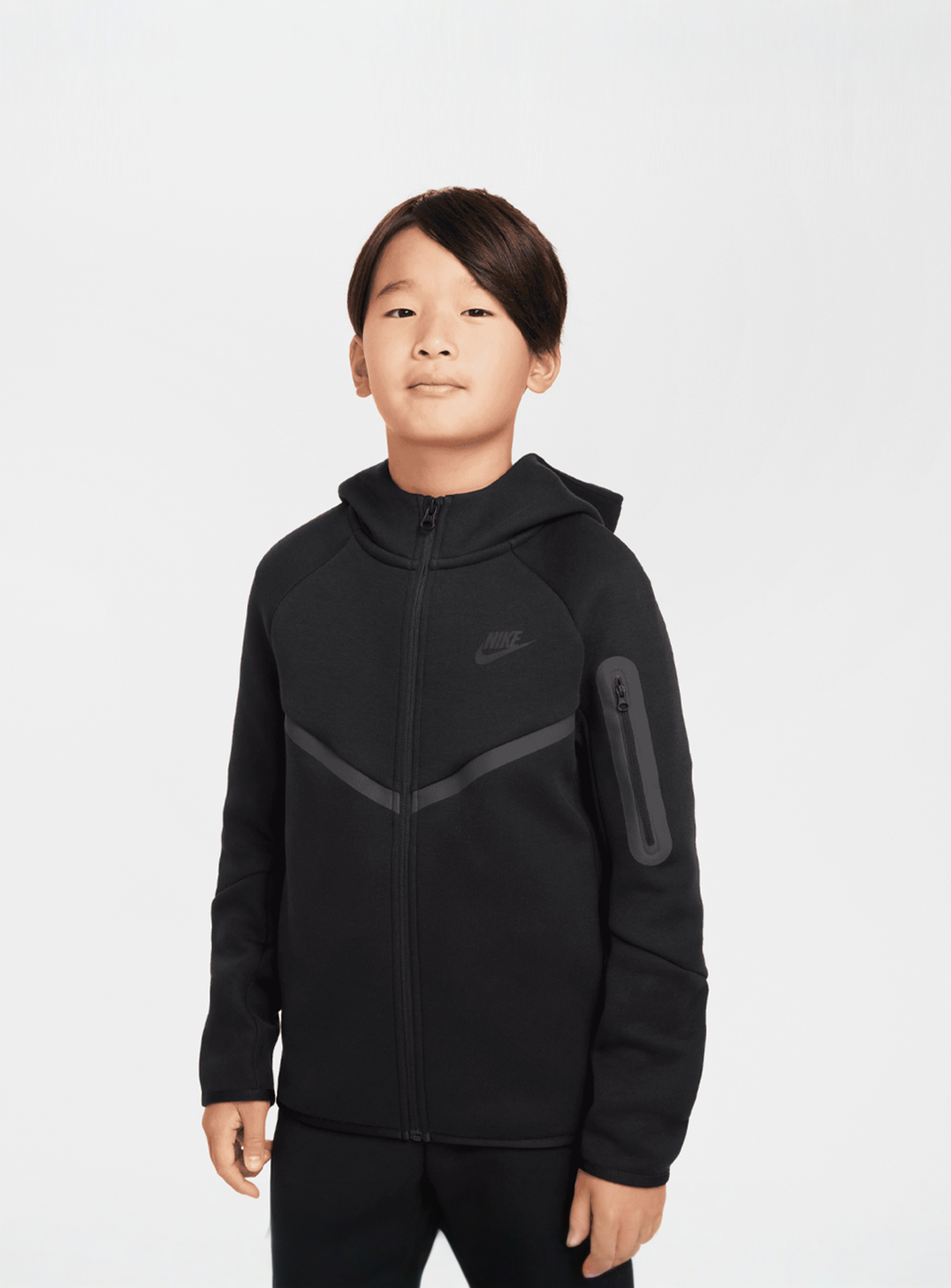 Nike, Sportswear Tech Fleece Full-Zip Hoodie, black, Image 1 of 2