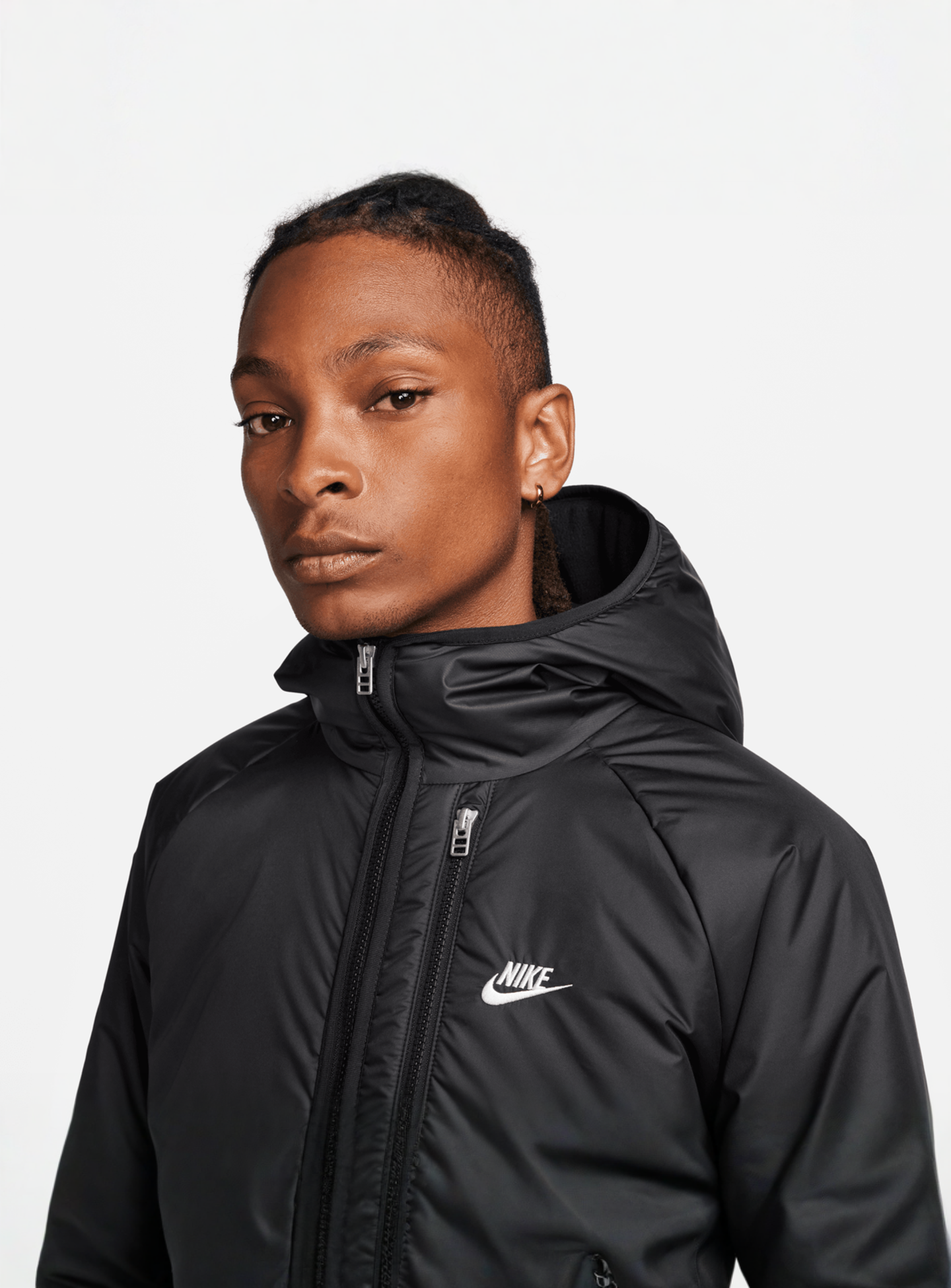 Nike, Sportswear Therma-FIT Repel Hooded Jacket, black, Image 3 of 6