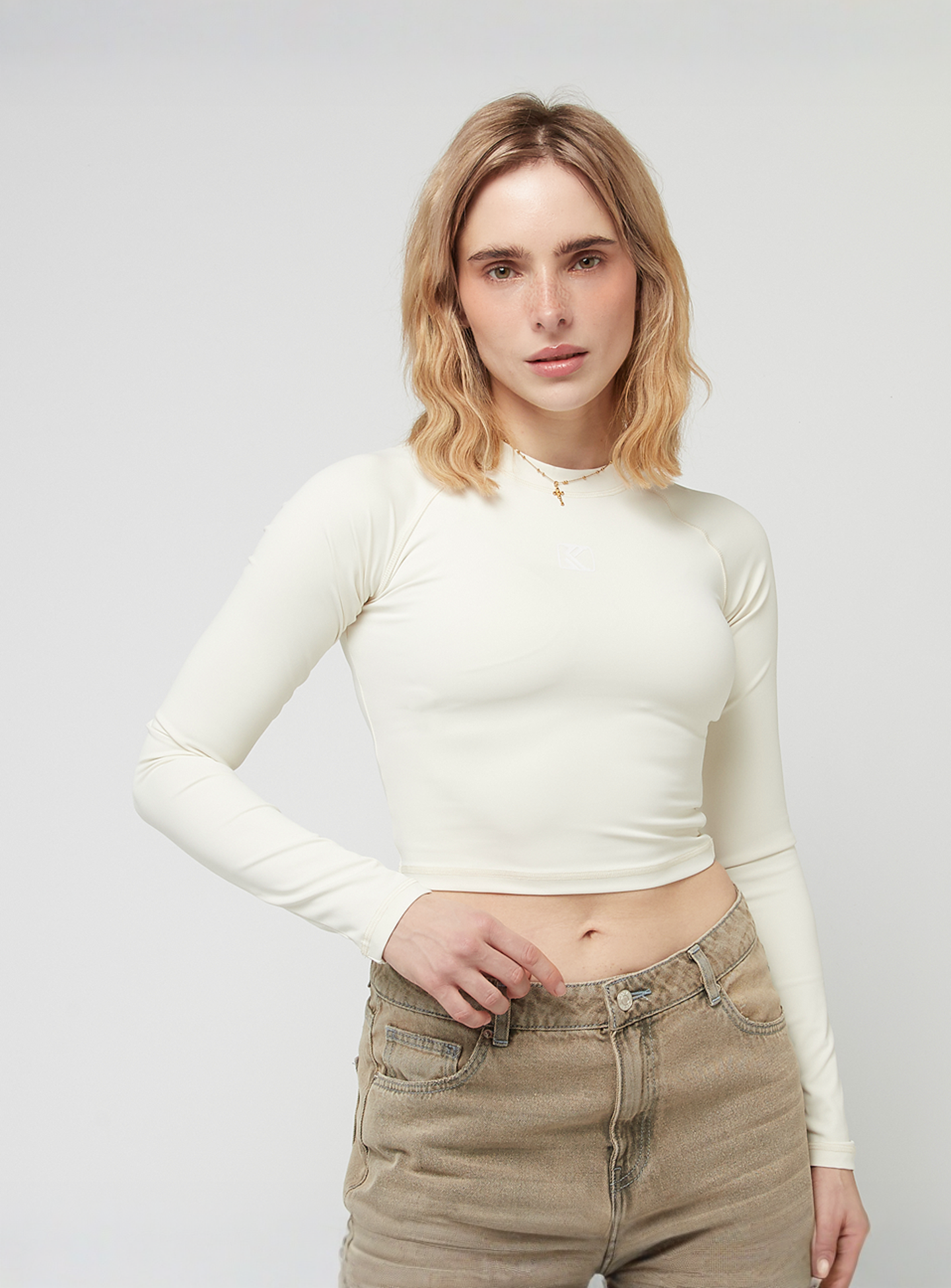 Karl Kani, OG Raglan Long Sleeve, beige, Image 1 of 4