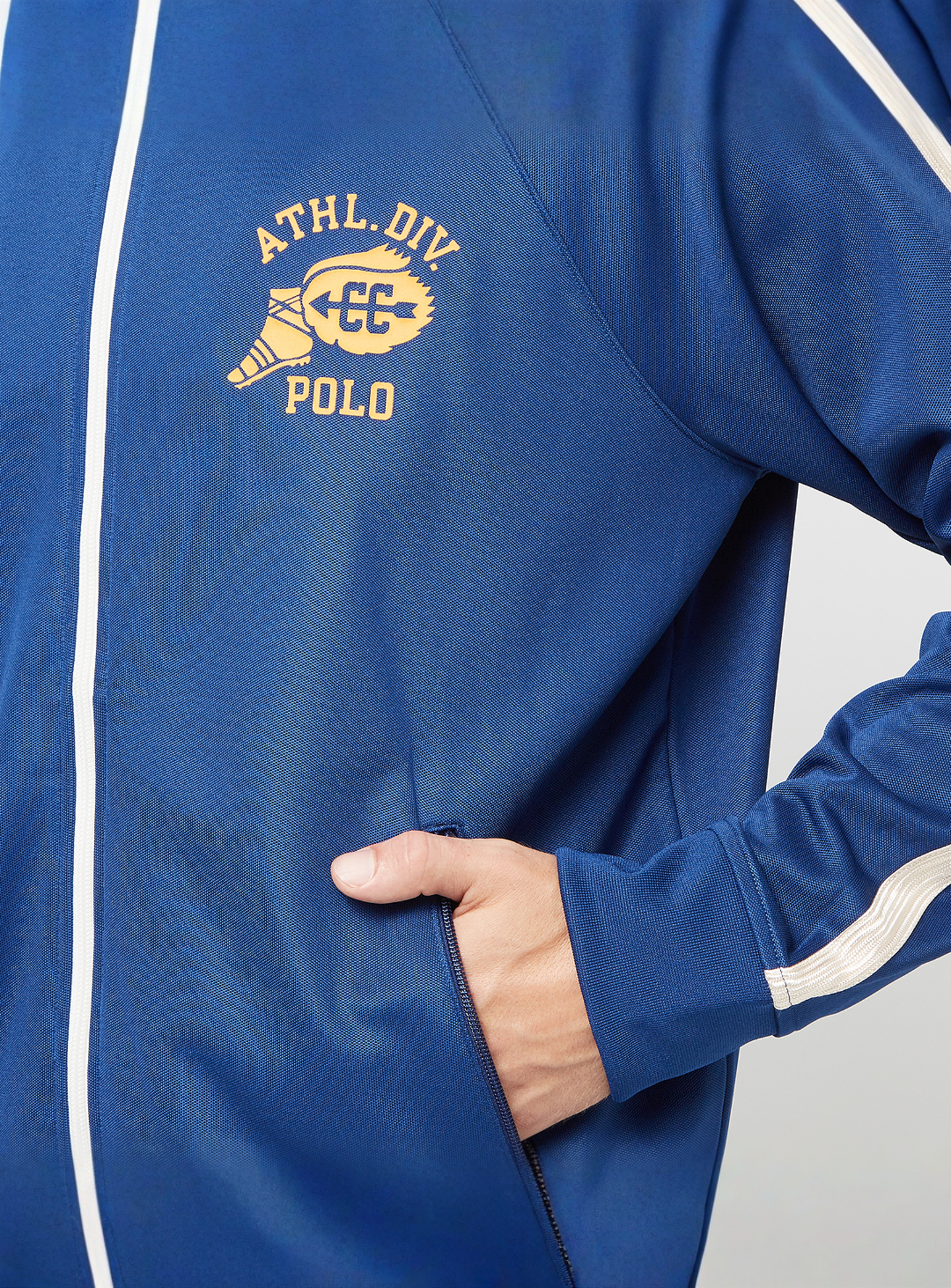 Polo Ralph Lauren, Long Sleeve Full Zip Track Jacket, blue, Image 3 of 4