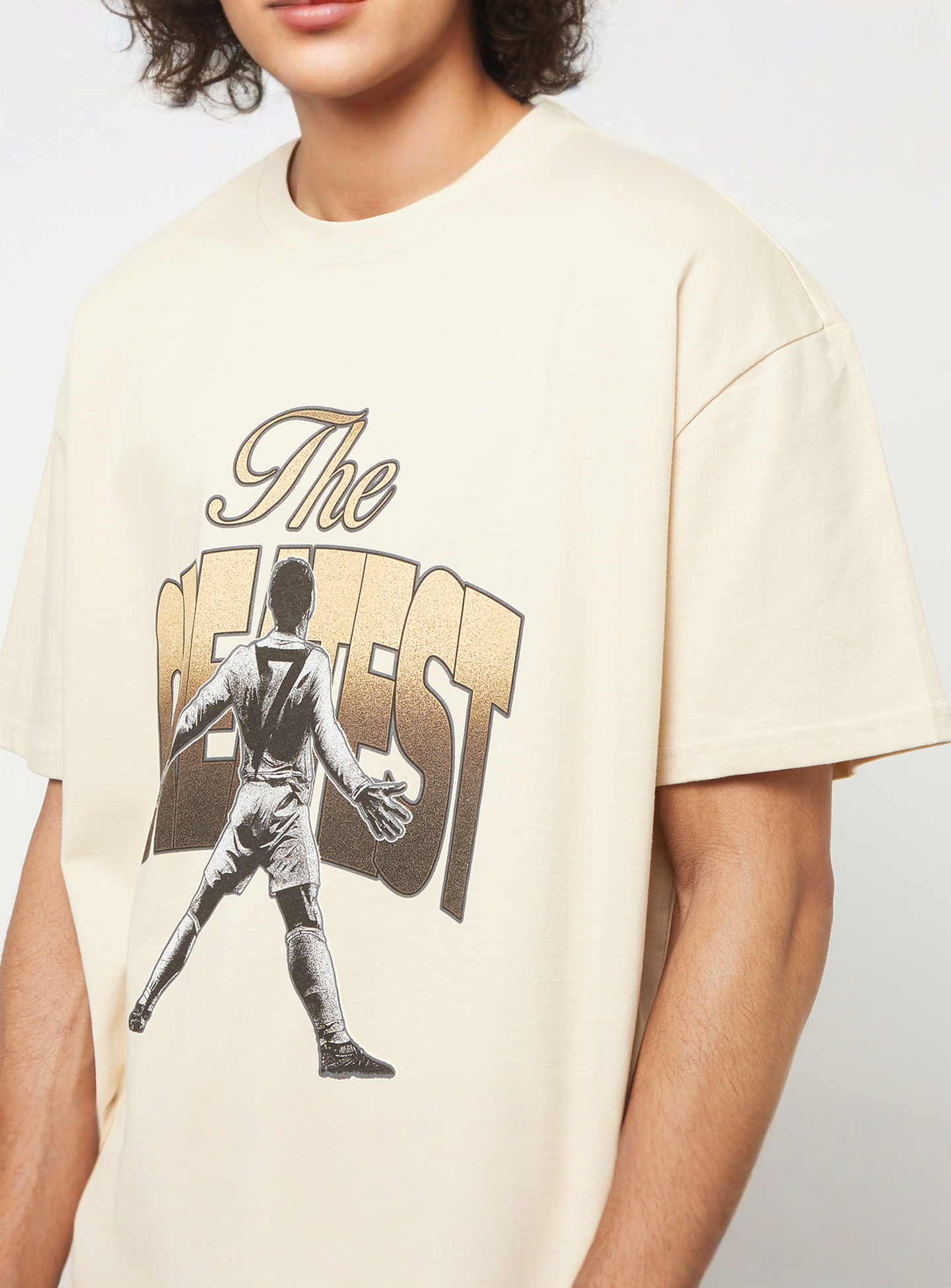 Upscale by Mister Tee, Greatest Heavy Oversize Tee, beige, Image 3 of 4