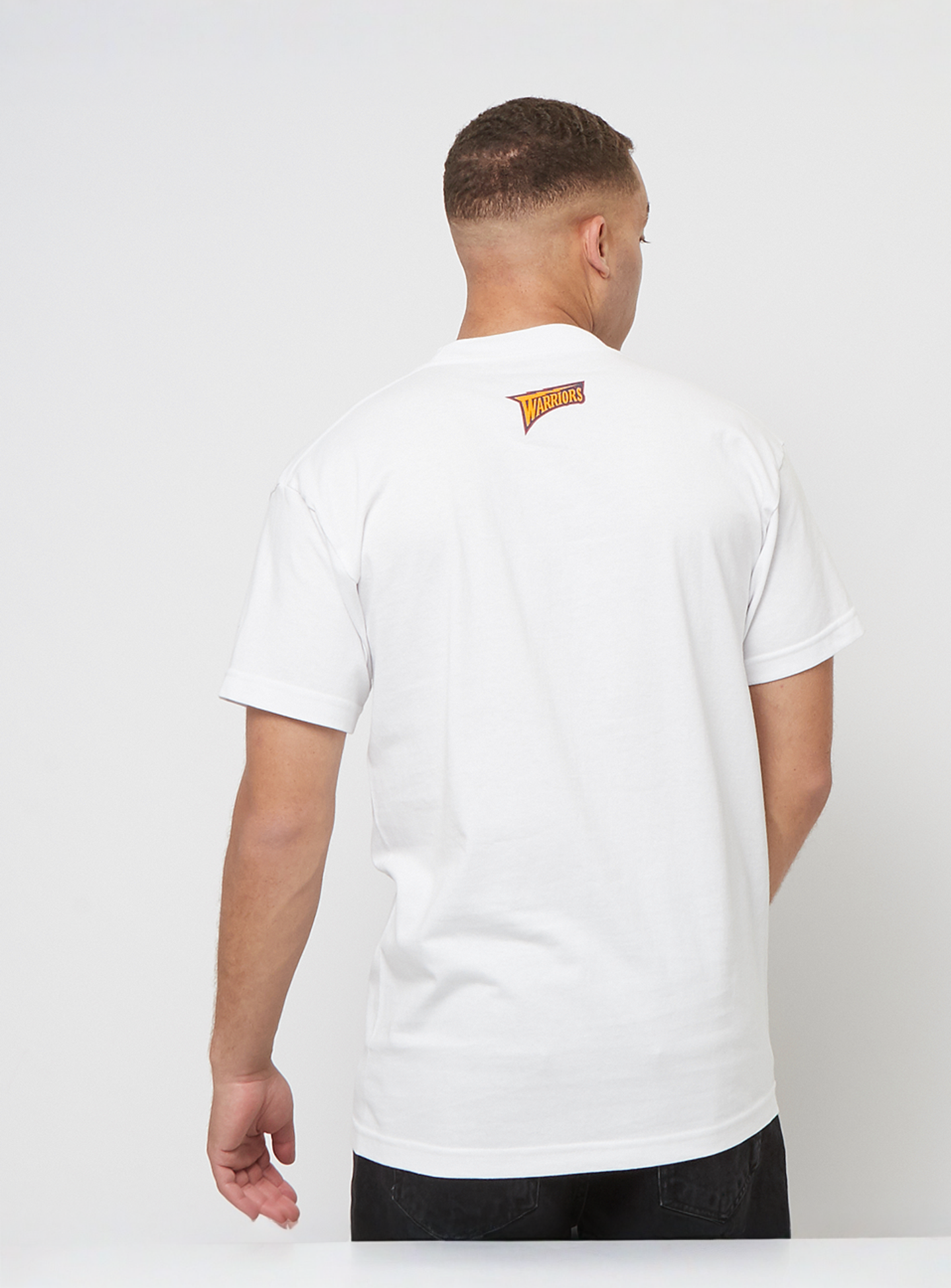 Mitchell & Ness, NBA Destination Leisure Shortsleeve Graphic Tee Golden Warriors, white, Image 2 of 5