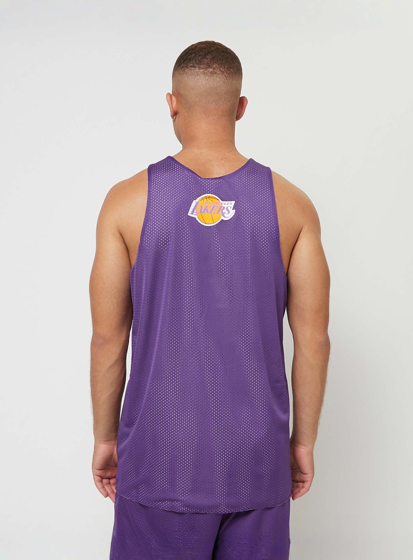 Mitchell & Ness, NBA Reversible Mesh Tank Vintage Logo La Lakers, purple, Image 3 of 8