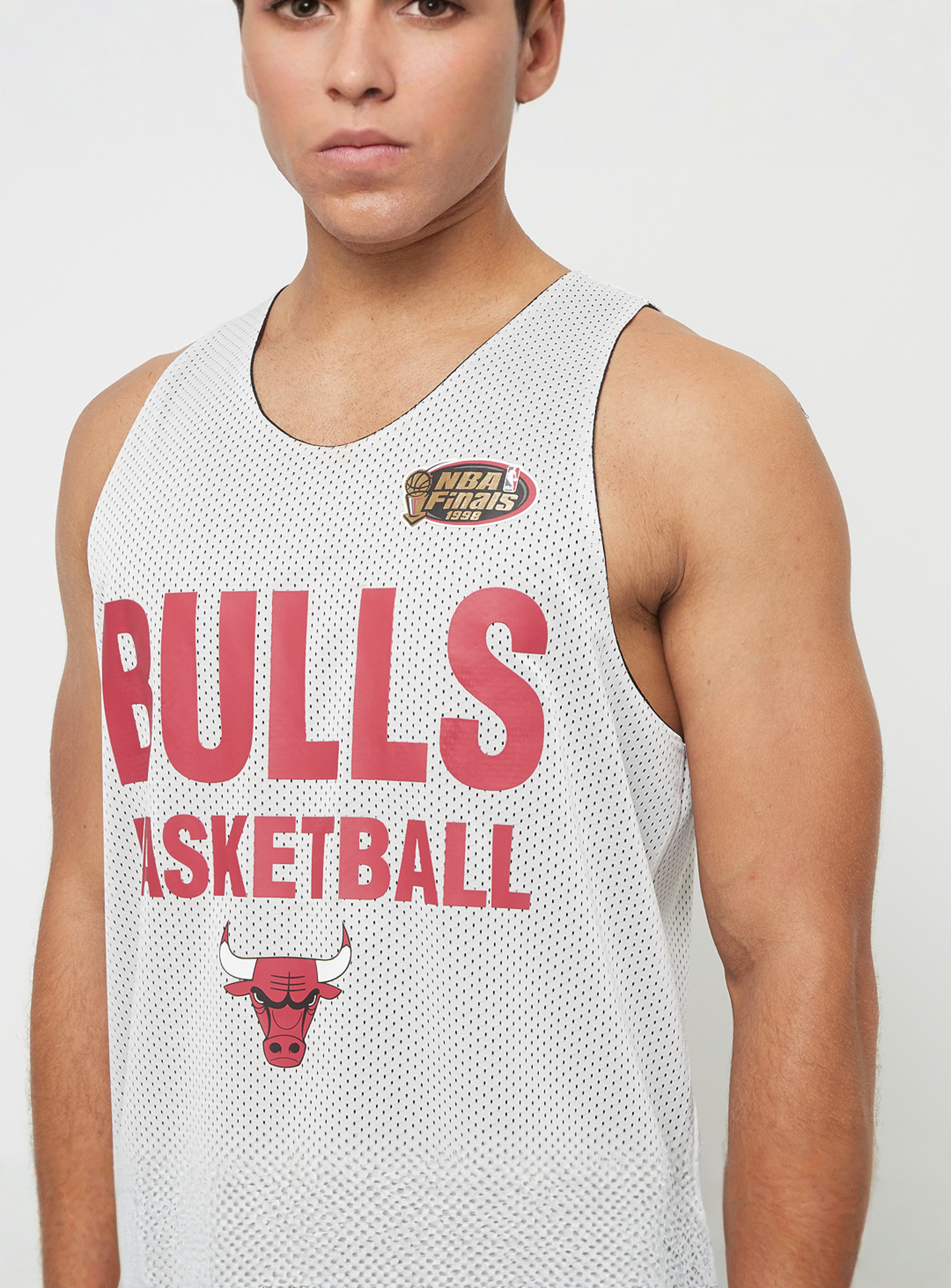 Mitchell & Ness, NBA Reversible Mesh Practice Tank Vintage Logo LA Lakers, black, Image 8 of 9