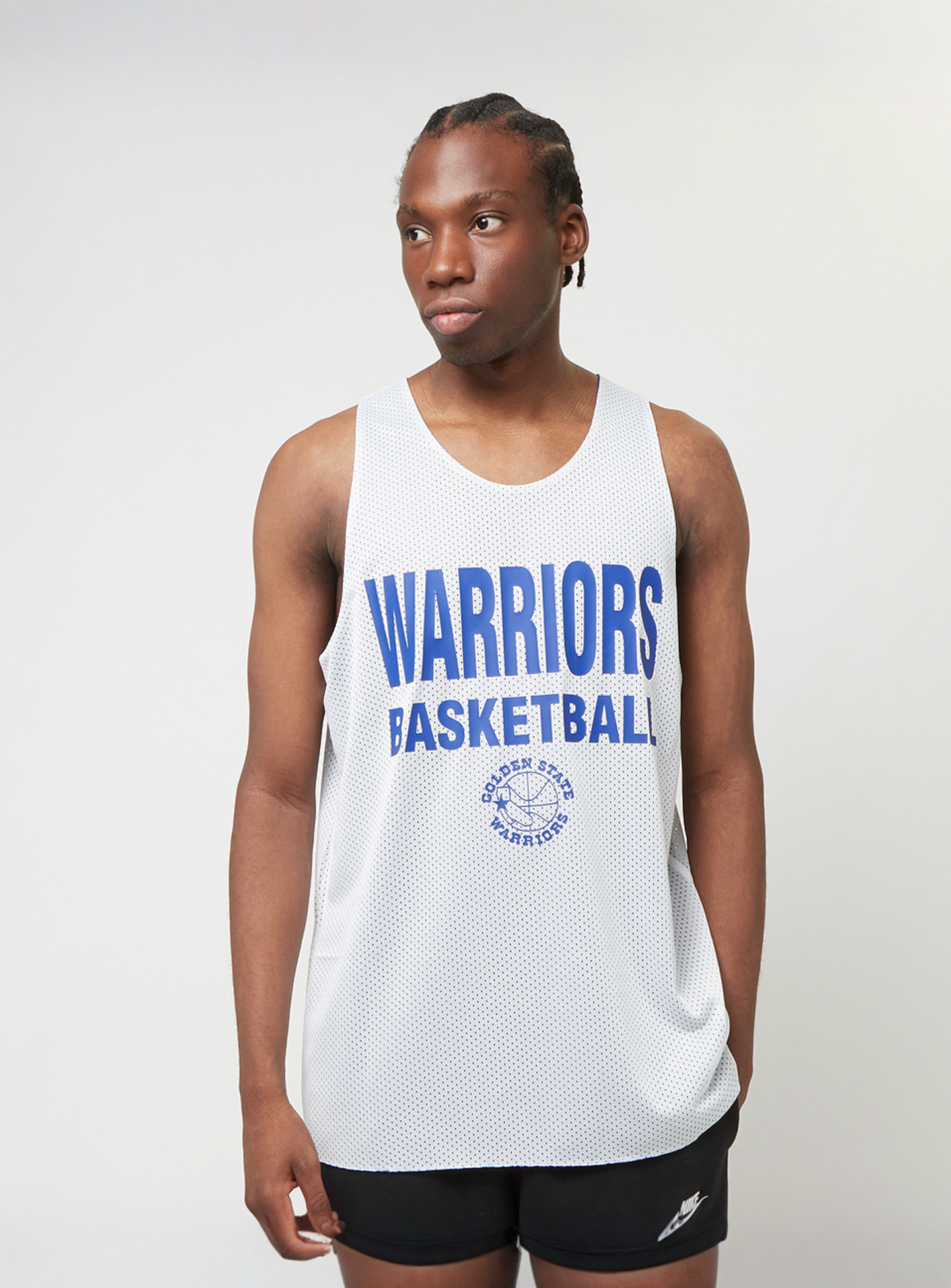 Mitchell & Ness, NBA Reversible Mesh Tank Vintage Logo Golden Warriors, blue, Image 6 of 8