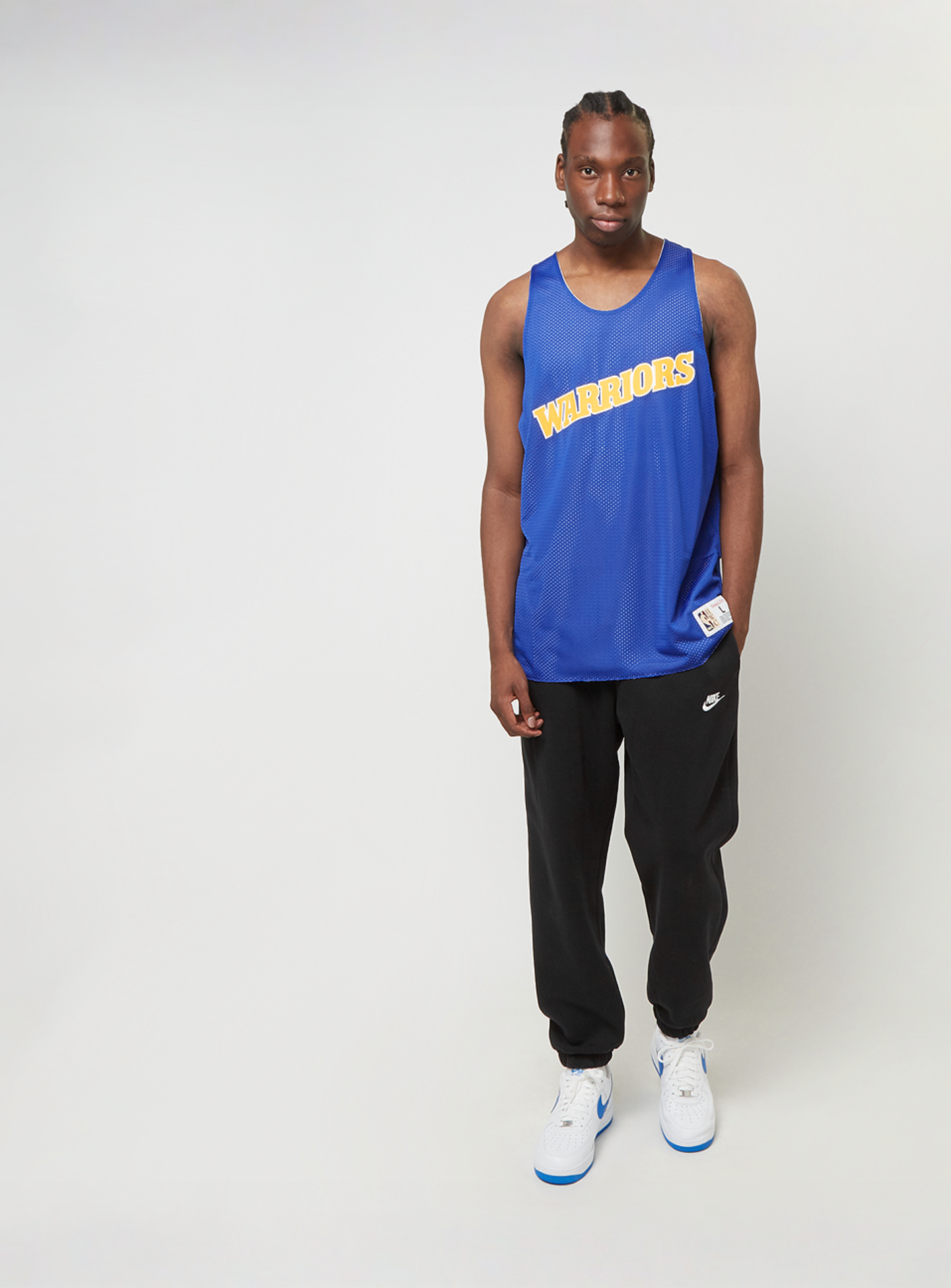 Mitchell & Ness, NBA Reversible Mesh Tank Vintage Logo Golden Warriors, blue, Image 8 of 8