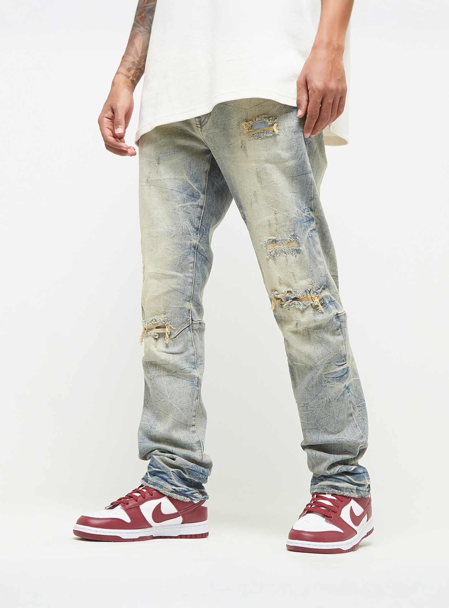 Smoke Rise, Wave Effect Jeans, blue, Image 1 of 5
