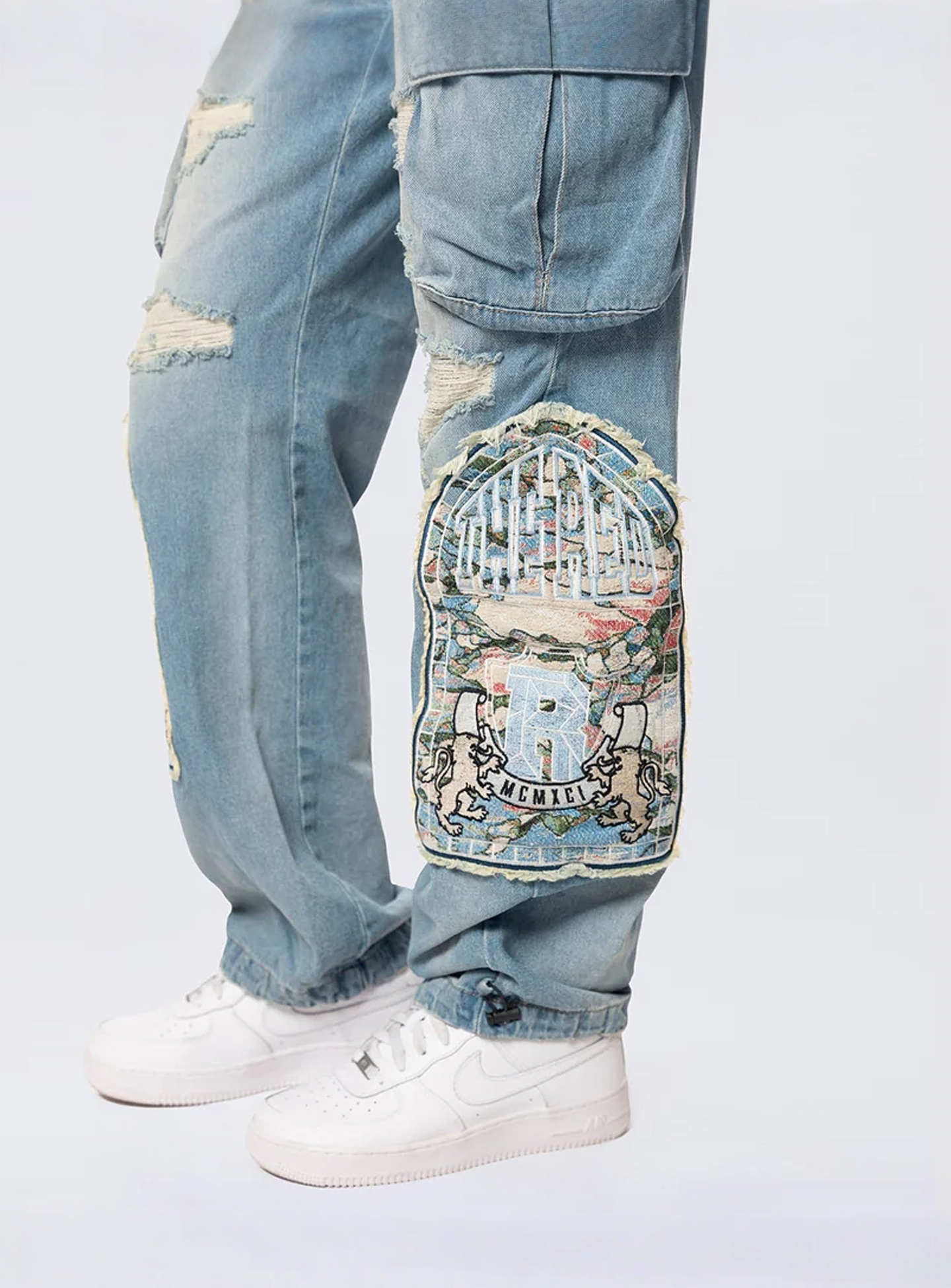 Smoke Rise, Straight Tapestry Jeans, blue, Image 6 of 8