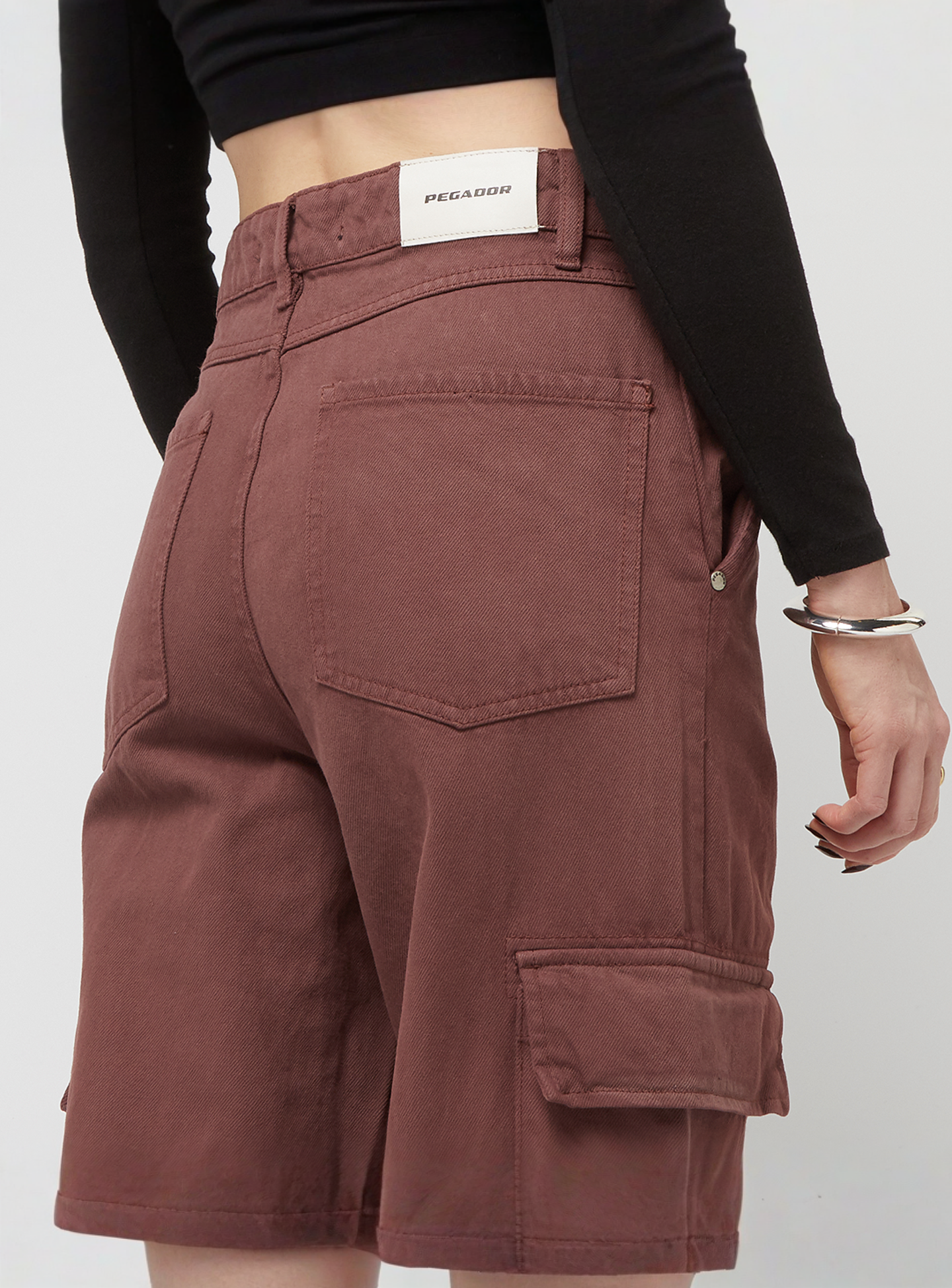 Pegador, Isa Baggy Cargo Jeans, brown, Image 6 of 7