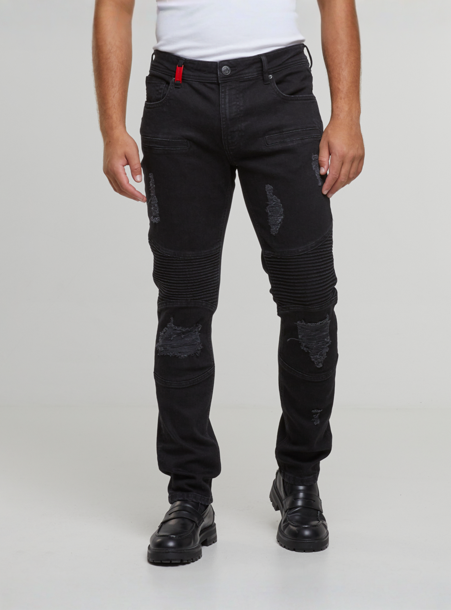 2Y STUDIOS, Oscar Ripped Slim Fit Jeans, black, Image 1 of 5