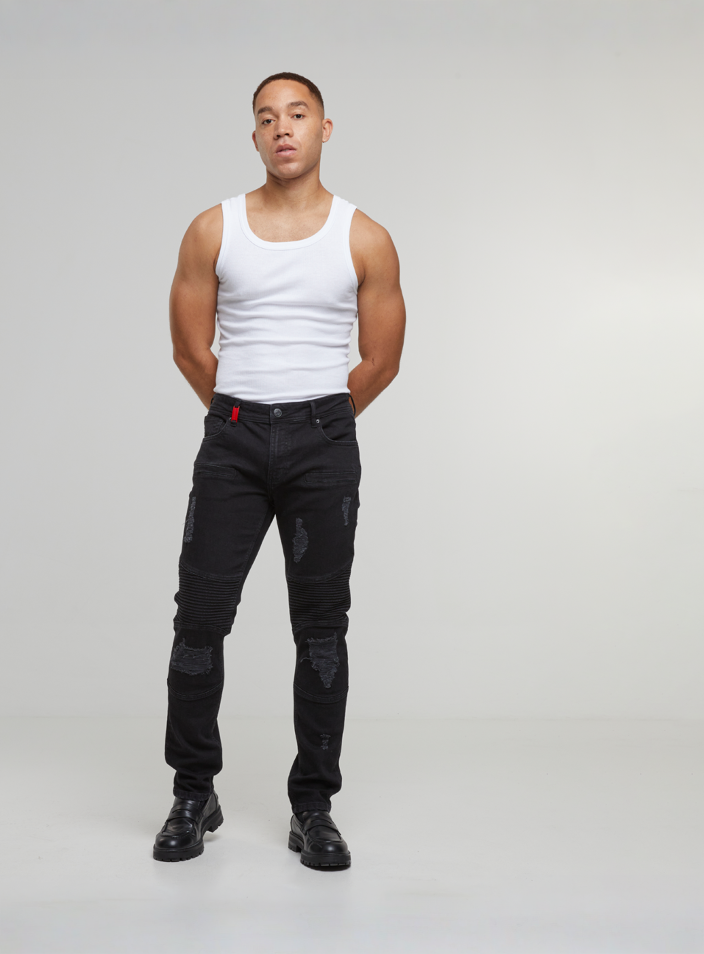 2Y STUDIOS, Oscar Ripped Slim Fit Jeans, black, Image 5 of 5