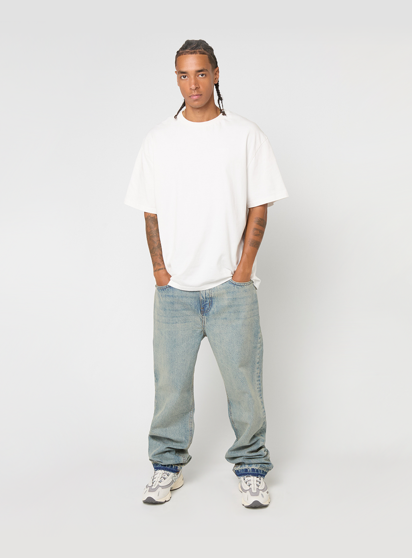 2Y STUDIOS, ARUN OPEN HEM STRAIGHT JEANS SAND BLUE, blue, Image 5 of 5