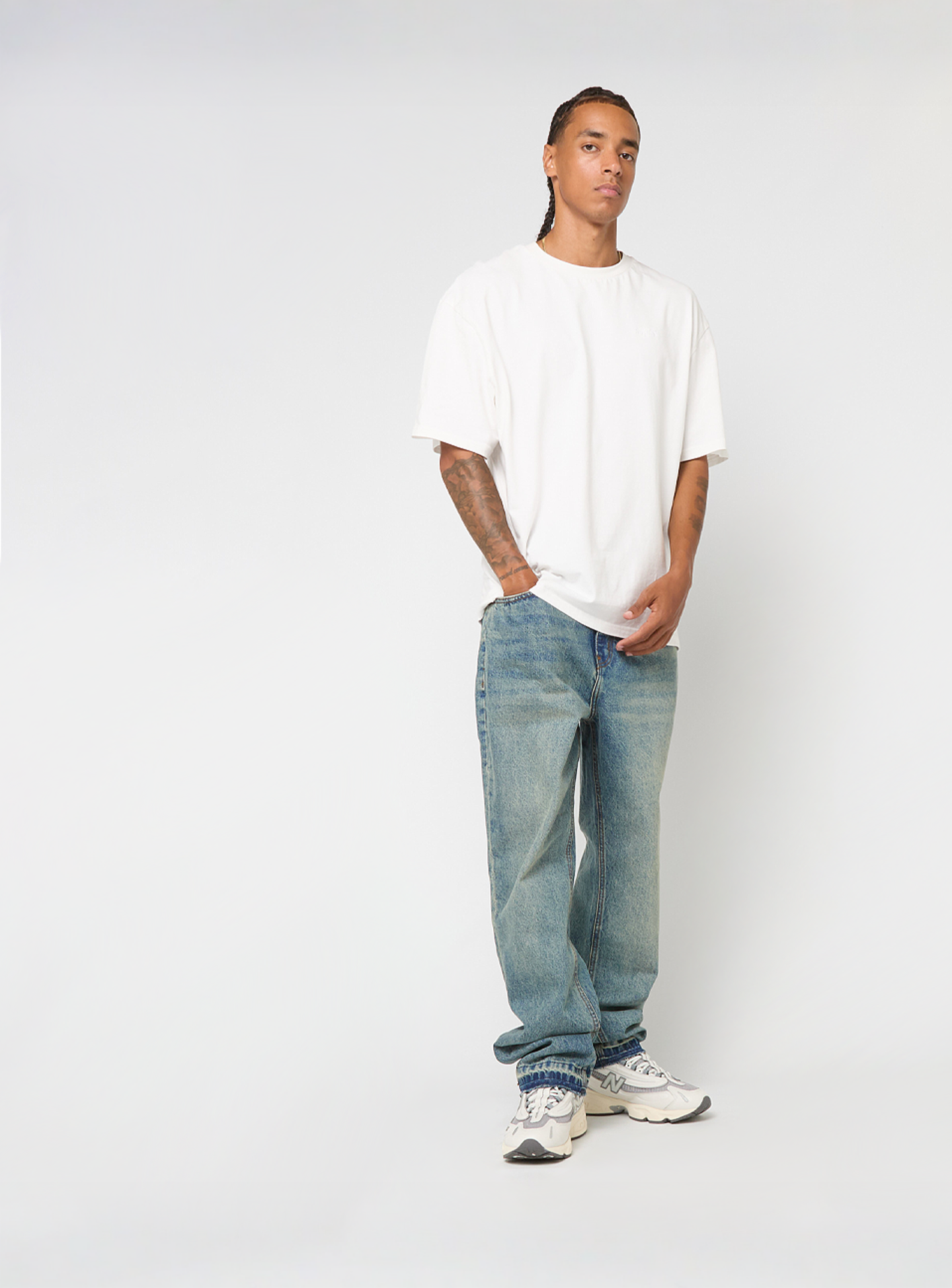 2Y STUDIOS, ARUN OPEN HEM STRAIGHT JEANS SAND BLUE, blue, Image 5 of 5