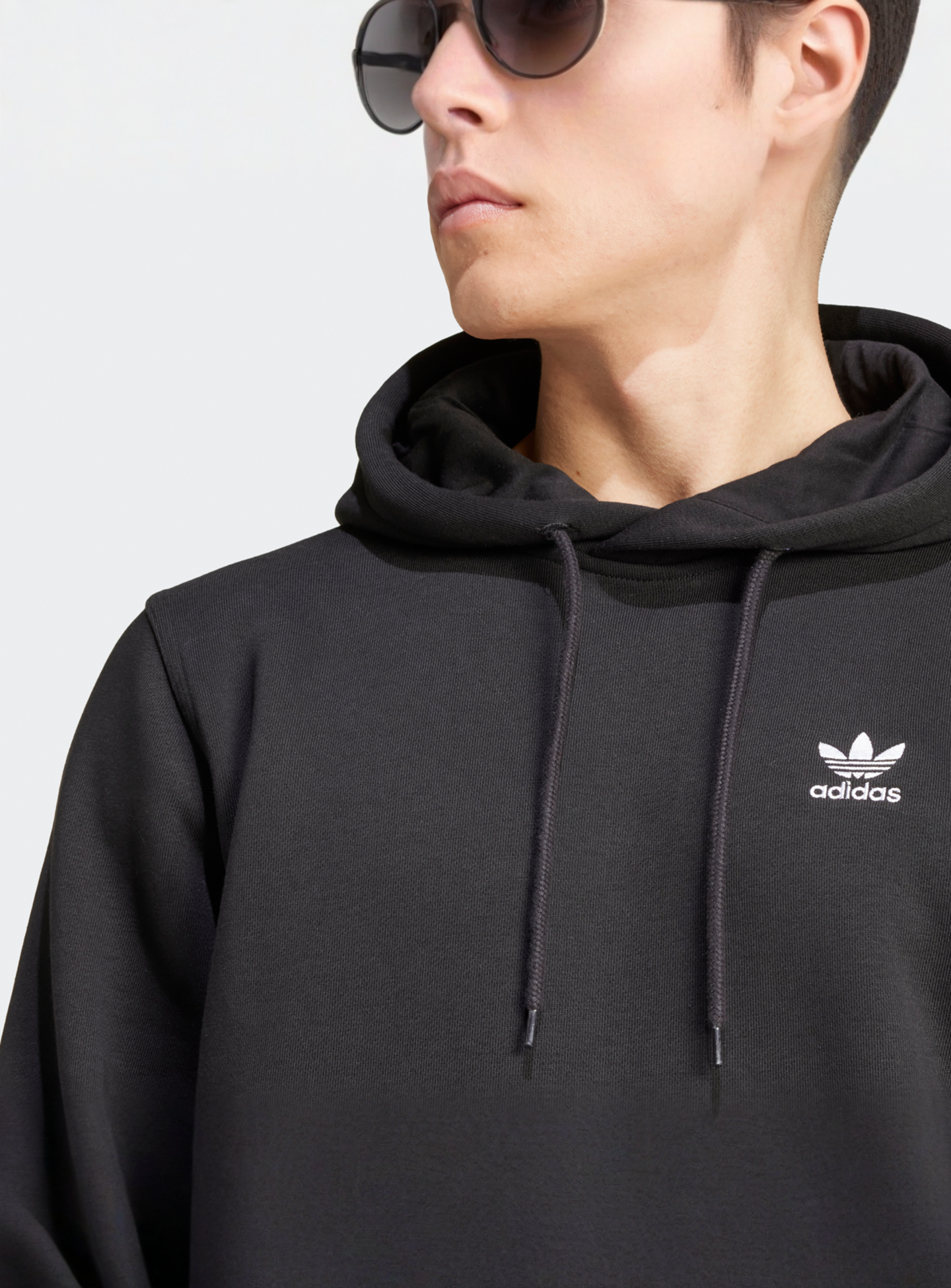 adidas Originals, Trefoil Essentials Hoodie, black, Image 3 of 5