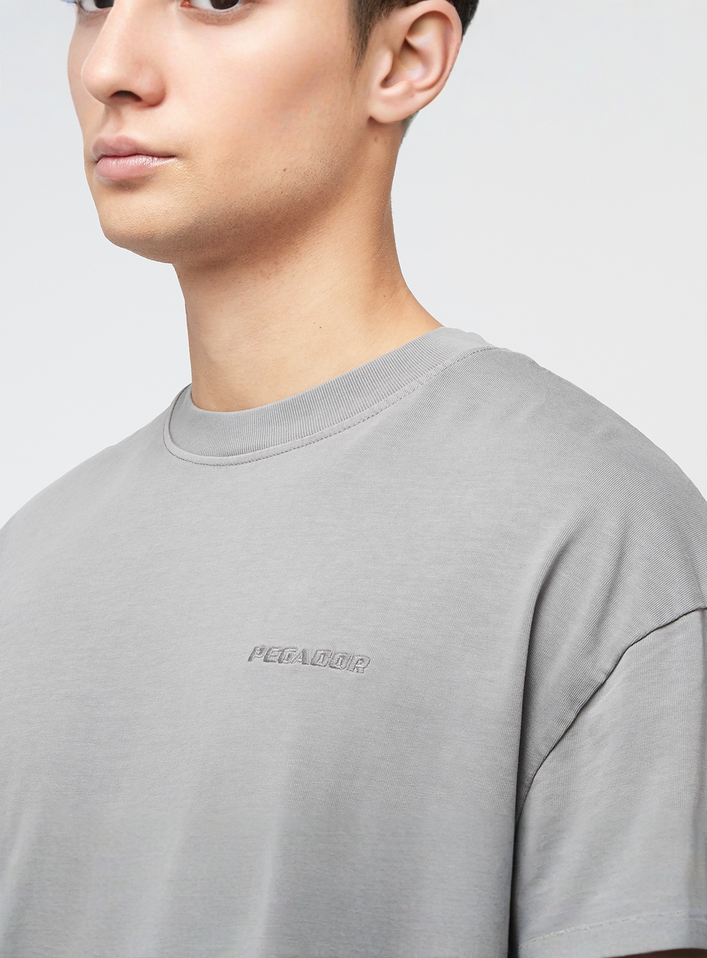 Pegador, Logo Oversized Tee, grey, Image 3 of 4