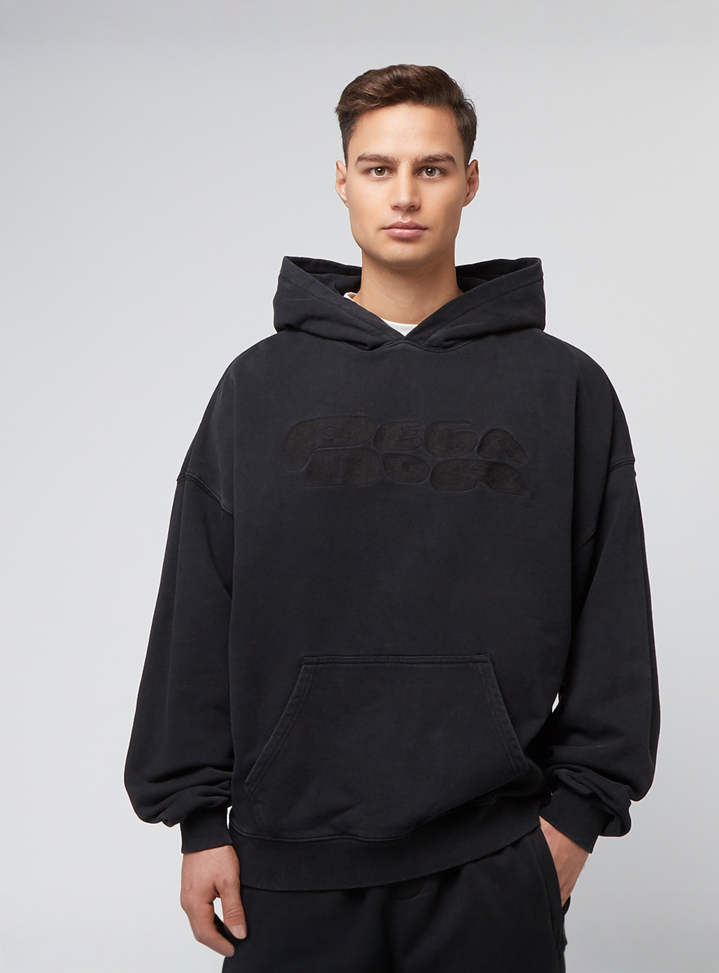 Pegador, Drew Terry Boxy Hoodie, black, Image 1 of 4