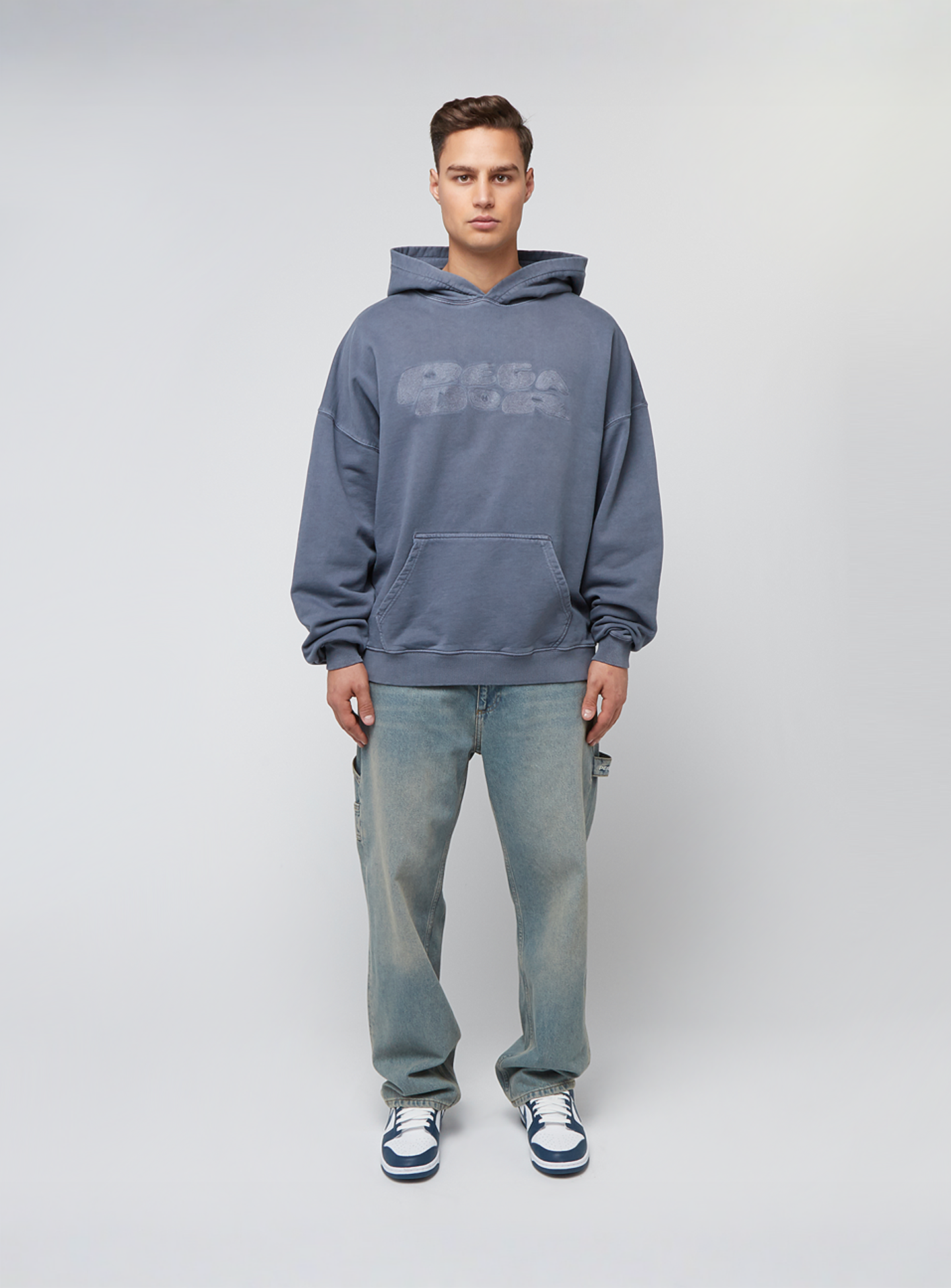 Pegador, Drew Terry Boxy Hoodie, blue, Image 4 of 4