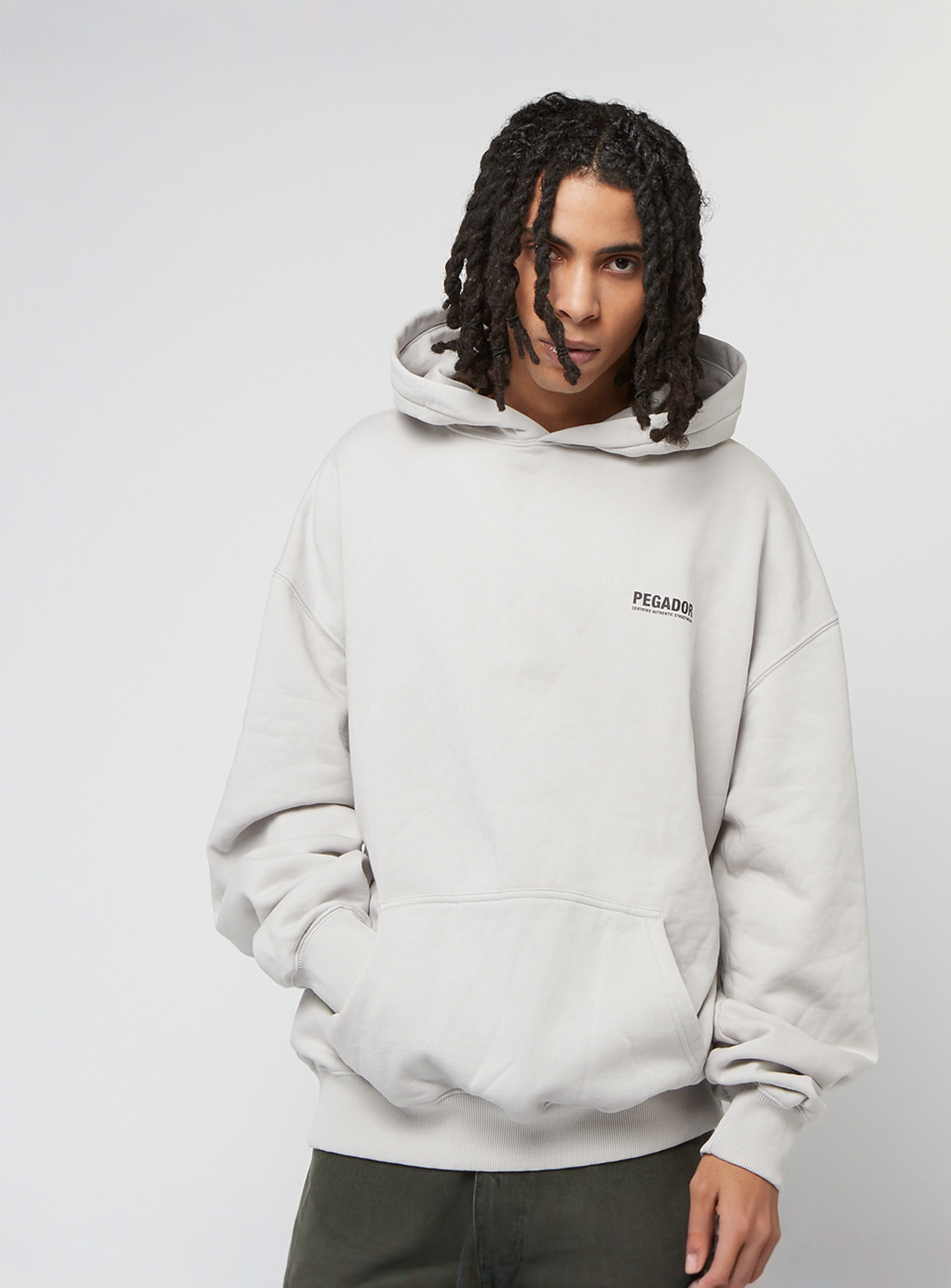 Pegador, Clinton Oversized Hoodie, grey, Image 2 of 5