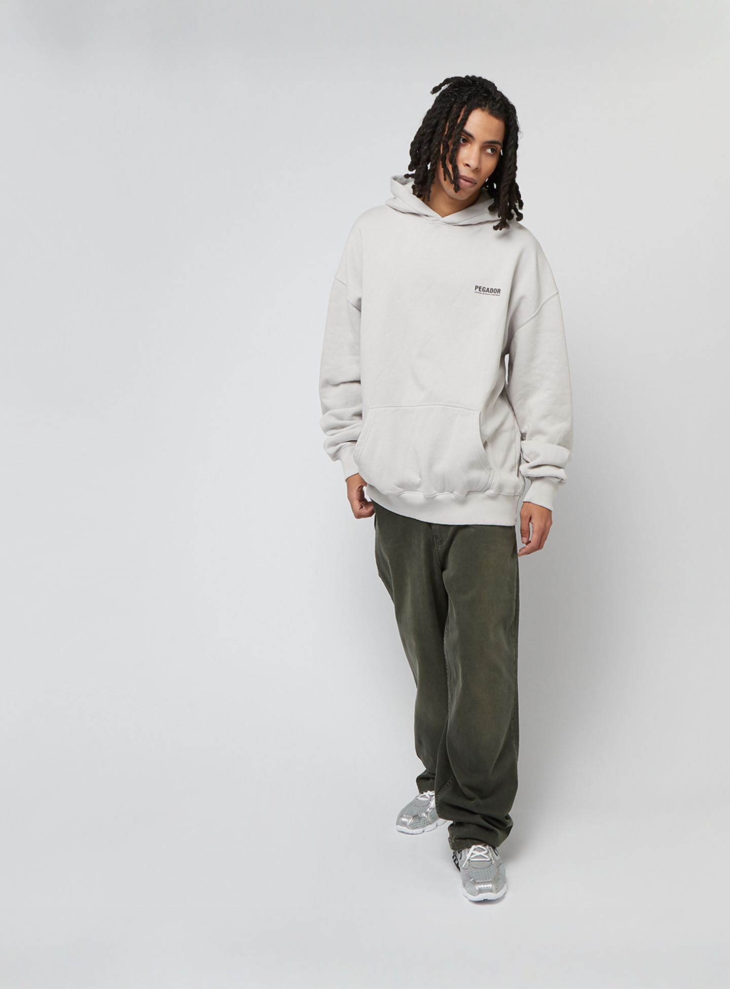 Pegador, Clinton Oversized Hoodie, grey, Image 5 of 5