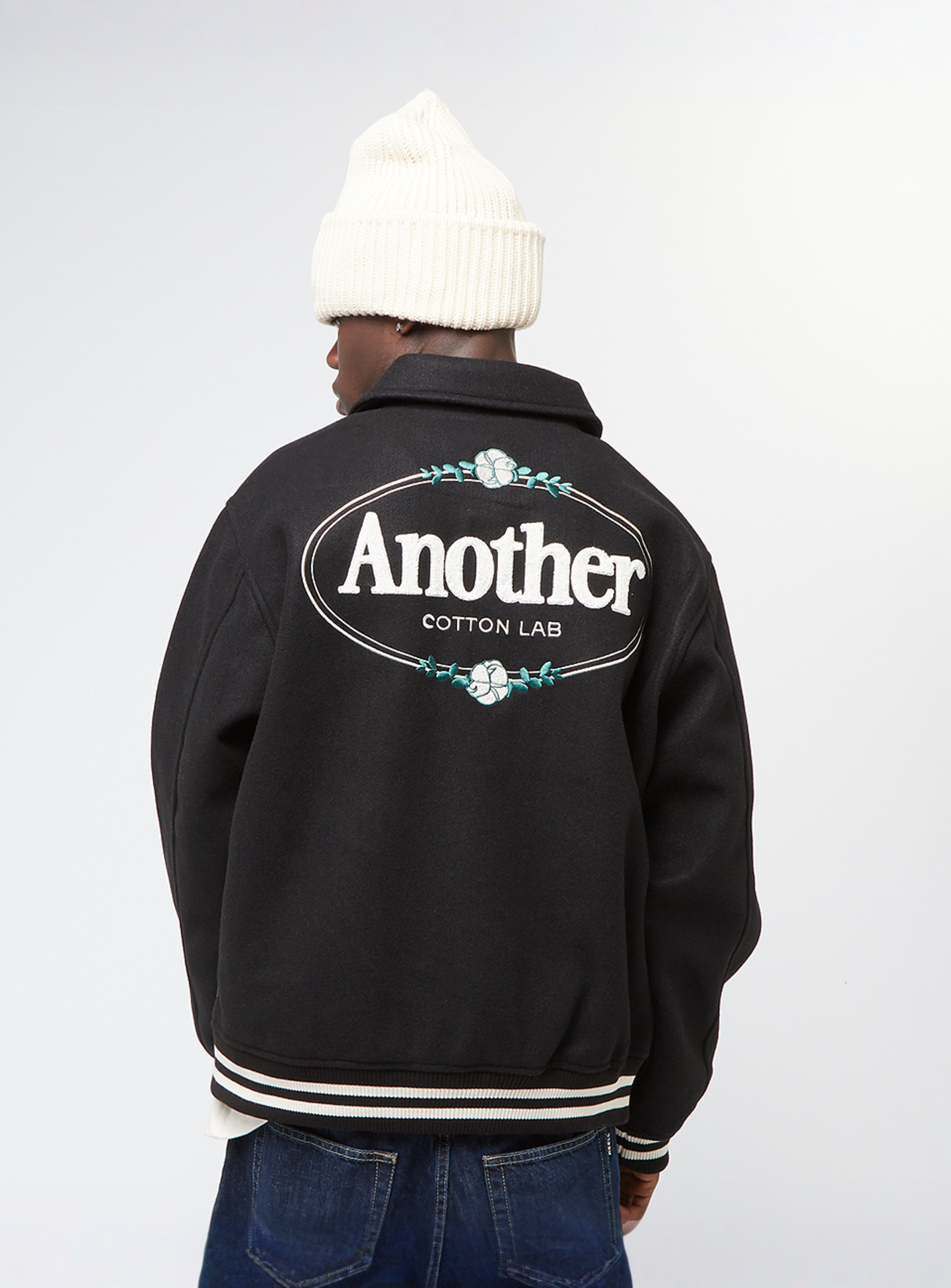 Another Cotton Lab, Another Varsity College Jacket, black, Image 2 of 6