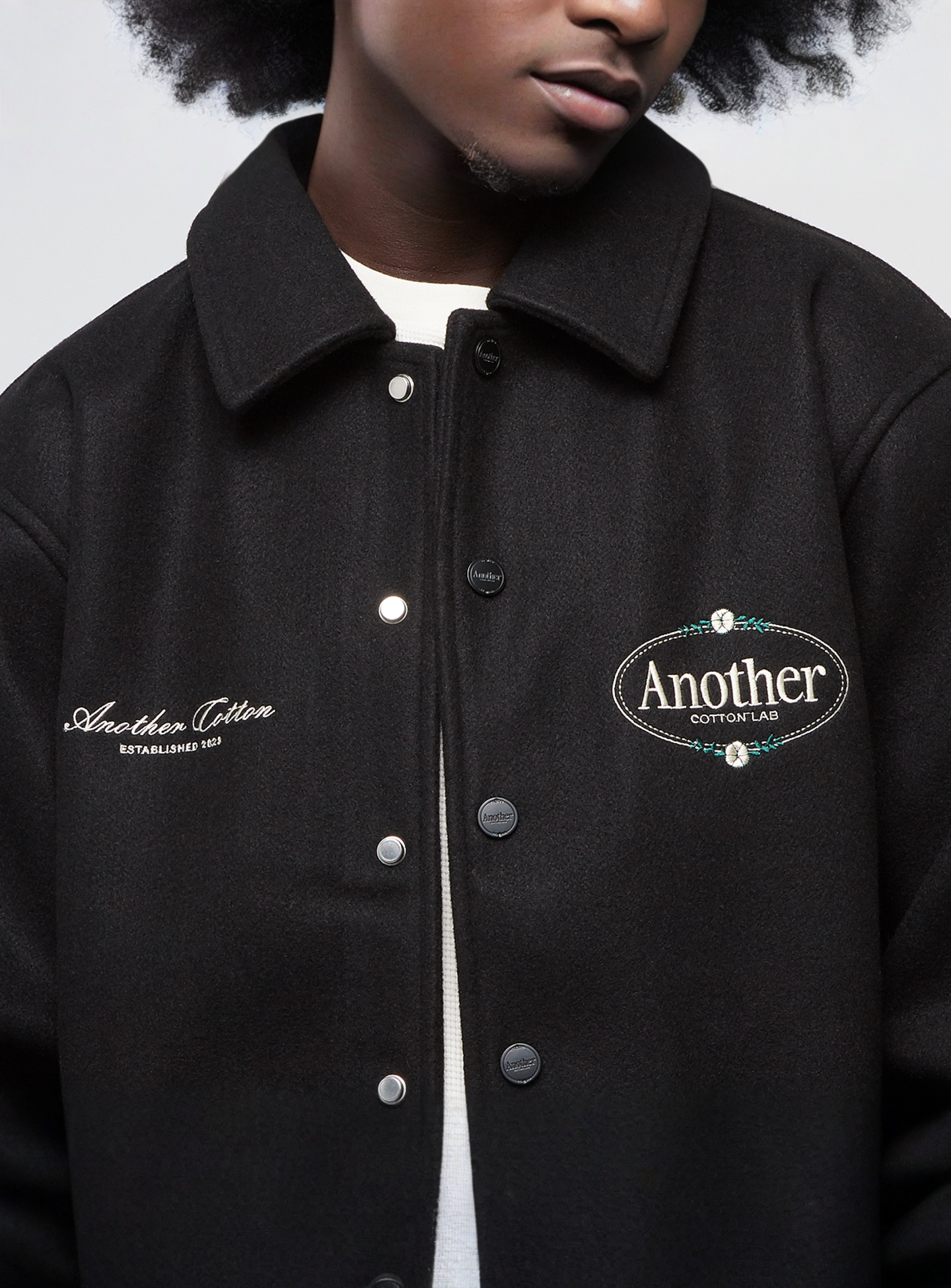 Another Cotton Lab, Another Varsity College Jacket, black, Image 3 of 6