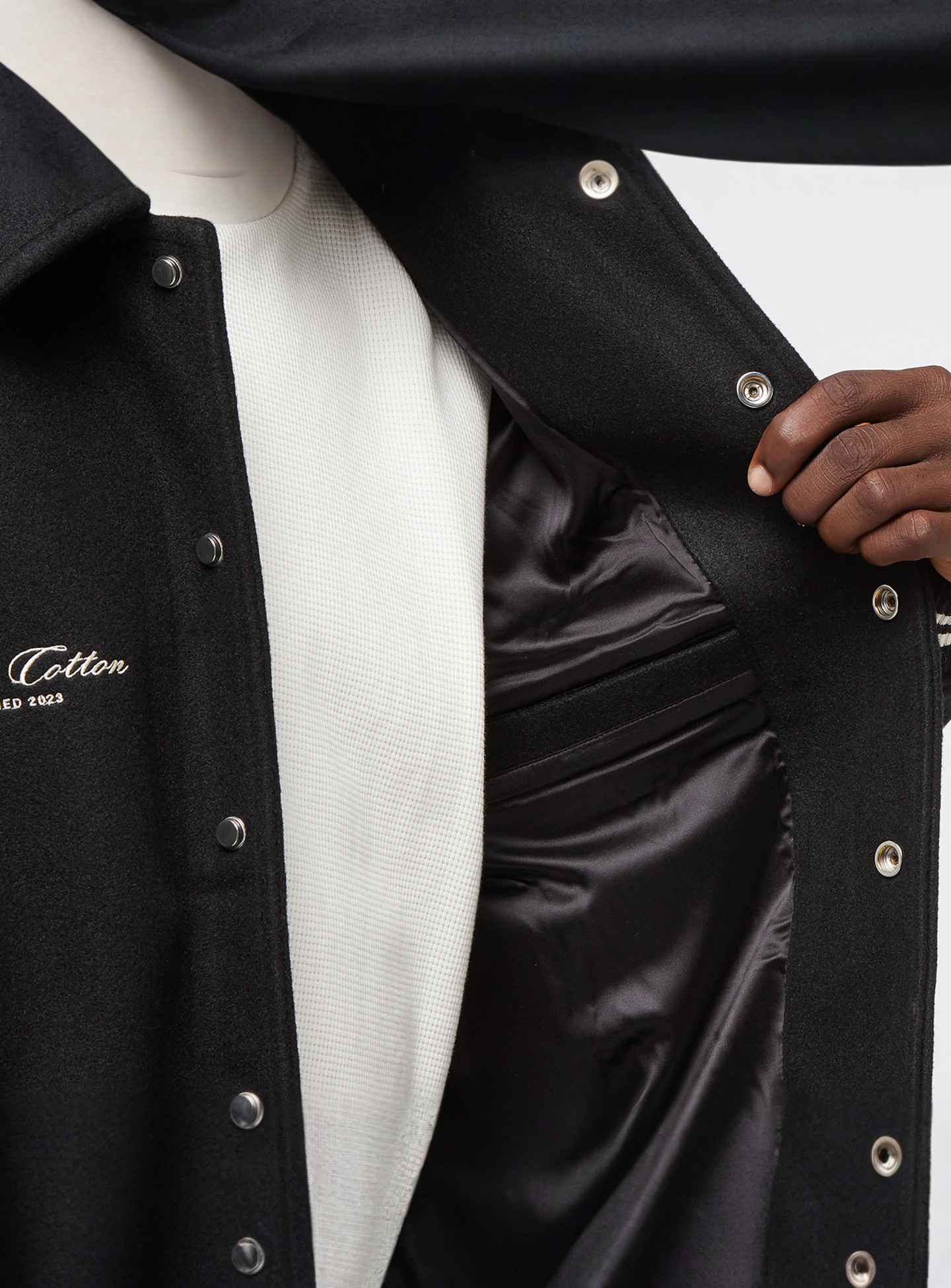 Another Cotton Lab, Another Varsity College Jacket, black, Image 5 of 6