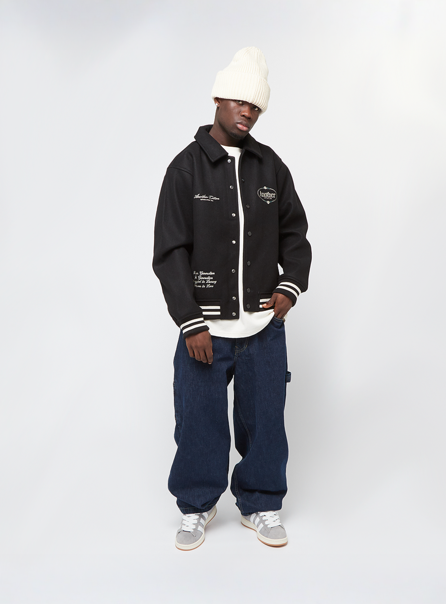 Another Cotton Lab, Another Varsity College Jacket, black, Image 6 of 6