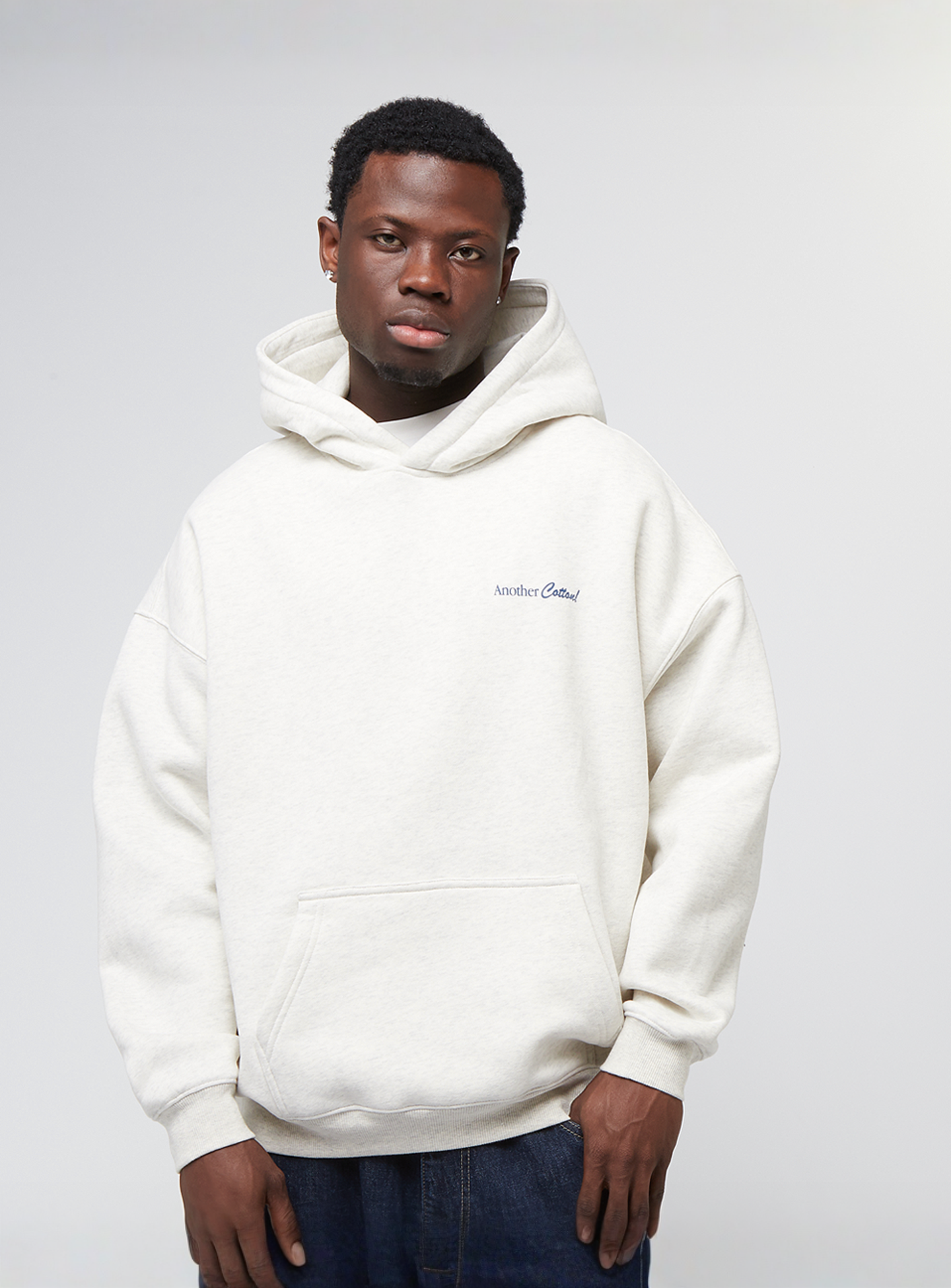 Another Cotton Lab, Breakfast Club Oversized Hoodie, grey, Image 2 of 5