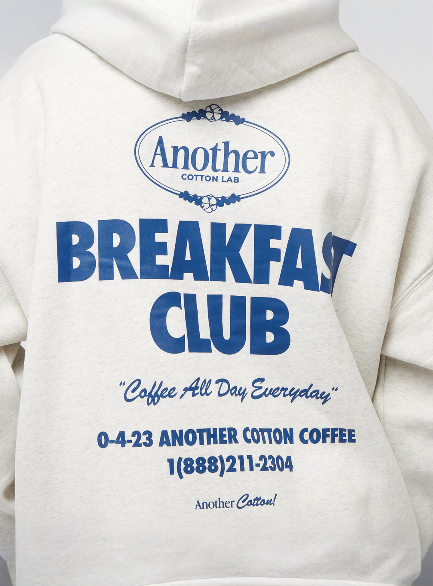 Another Cotton Lab, Breakfast Club Oversized Hoodie, grey, Image 4 of 5