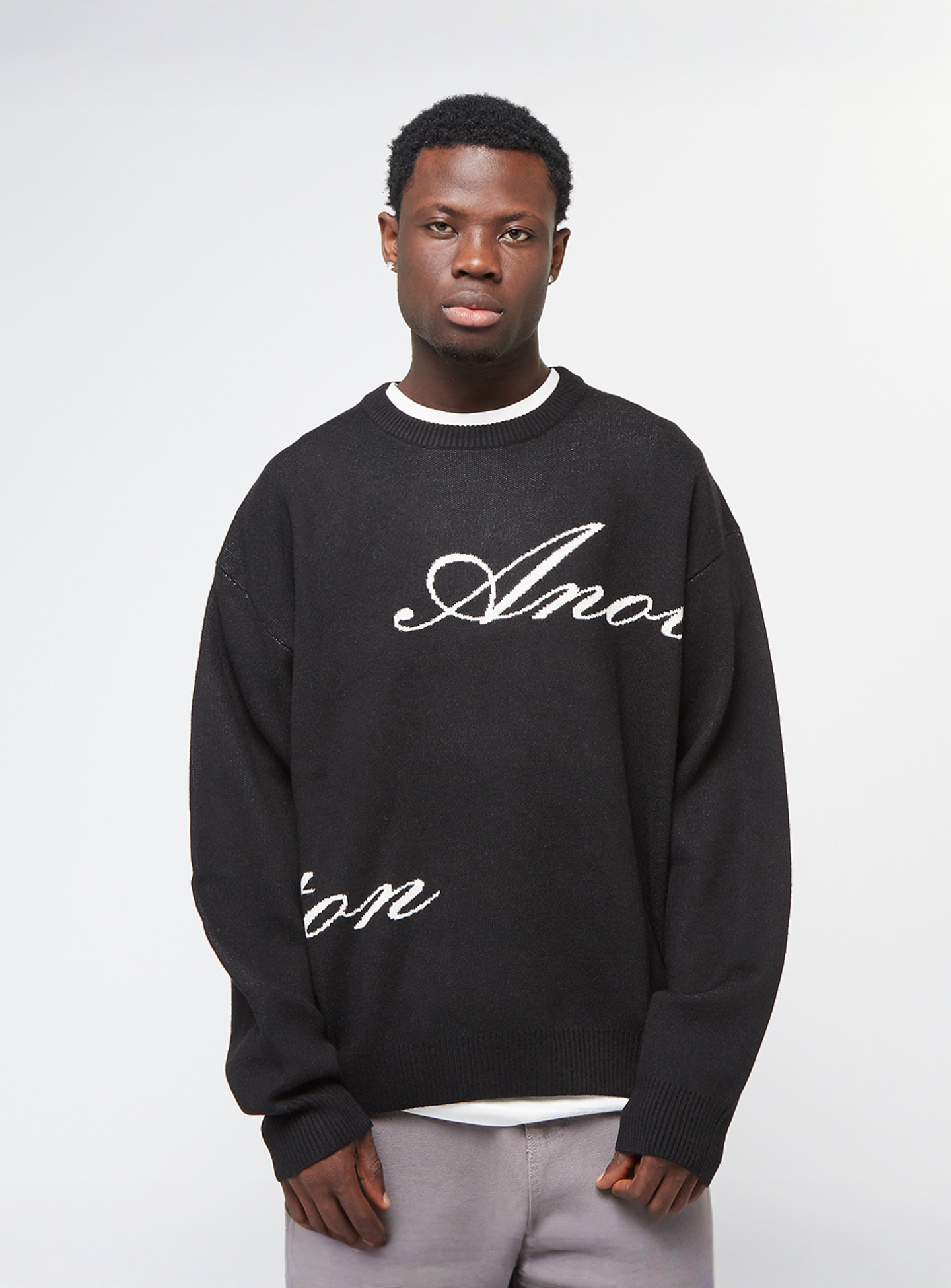 Another Cotton Lab, Signature Knit Sweater, black, Image 1 of 4