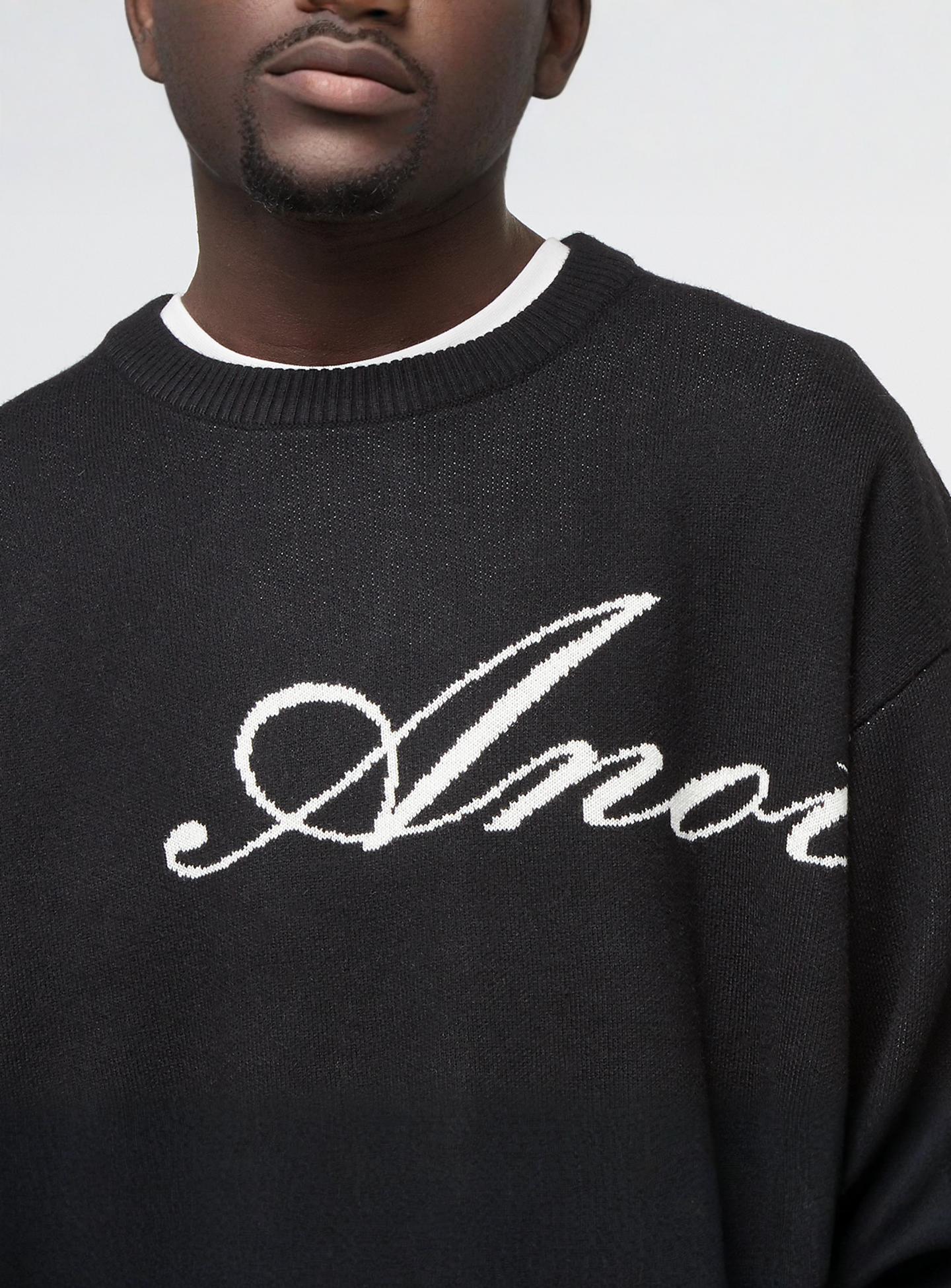 Another Cotton Lab, Signature Knit Sweater, black, Image 3 of 4