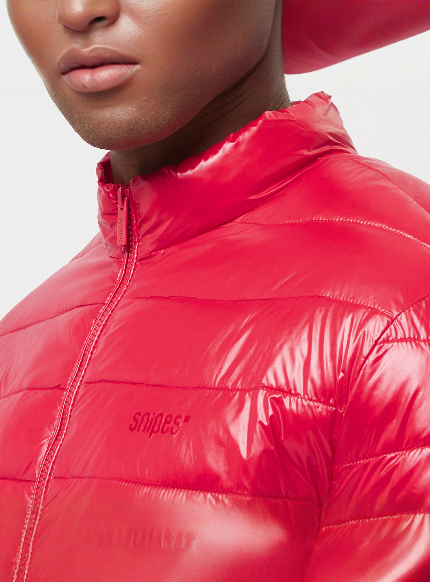 SNIPES, Small Logo Light Puffer Jacket, red, Image 3 of 4