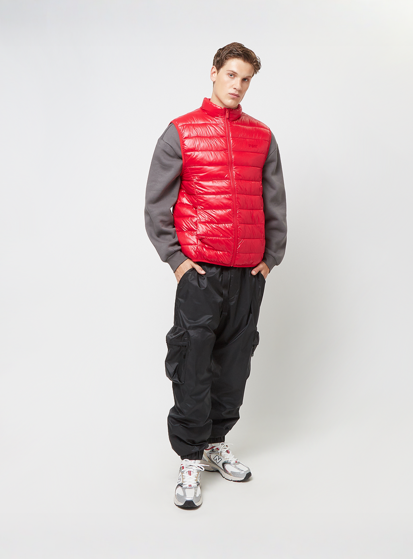 SNIPES, Small Logo Light Puffer Vest, red, Image 4 of 4