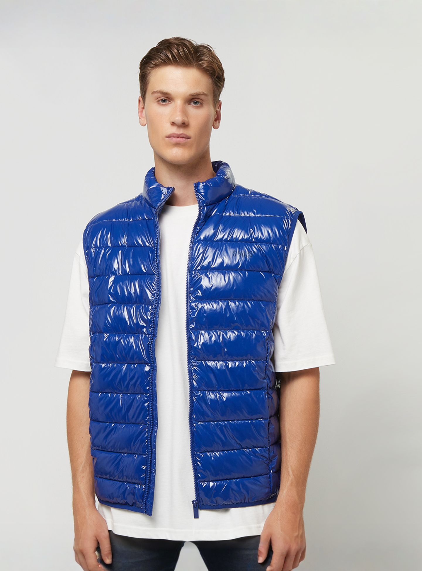 SNIPES, Small Logo Light Puffer Vest, blue, Image 1 of 5