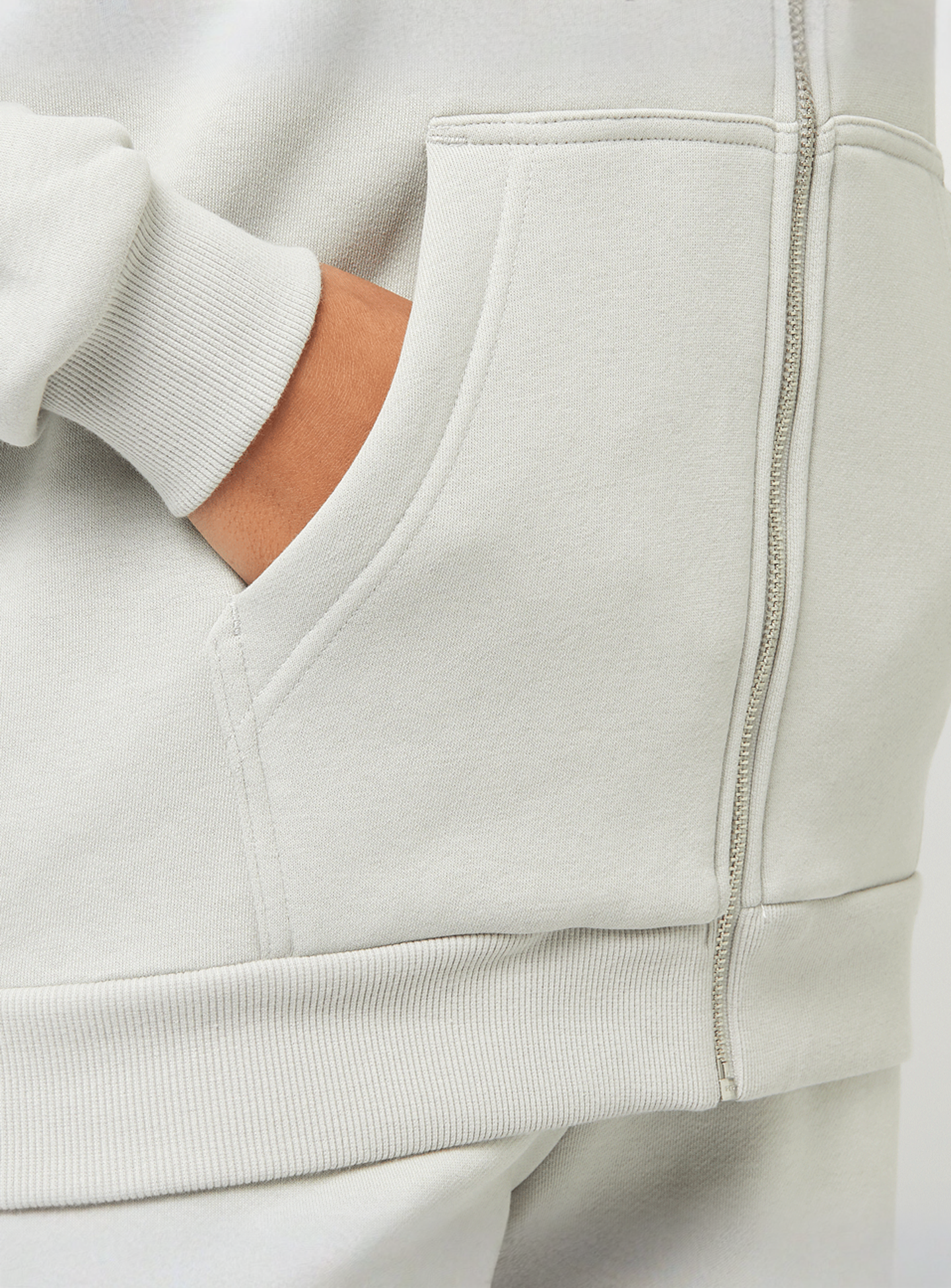 Urban Classics, Fluffy Zip Hoody, grey, Image 3 of 5