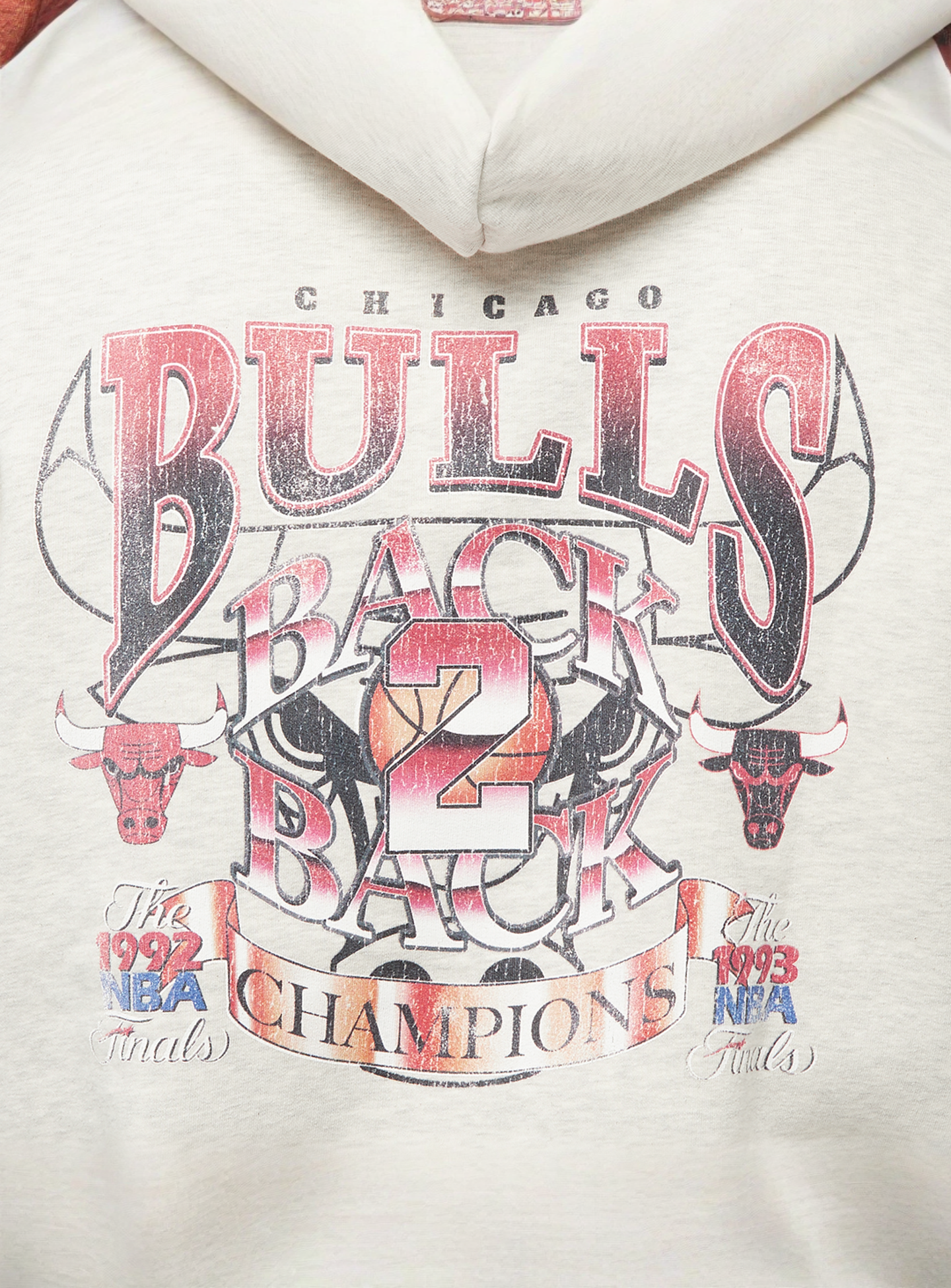Mitchell & Ness, NBA Chicago Bulls Easy Cool Graphic Hoody, beige, Image 5 of 6