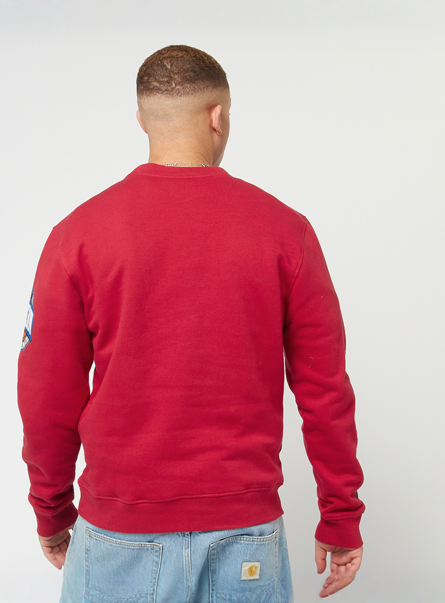 Mitchell & Ness, NBA Chicago Bulls There & Back Fleece Crew, red, Image 2 of 6