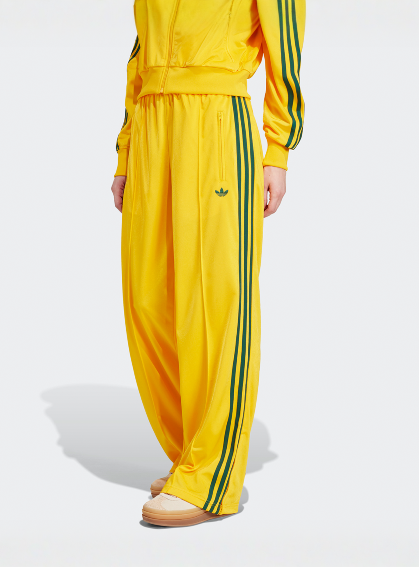 adidas Originals, Firebird Loose Track Pants, yellow, Image 1 of 4