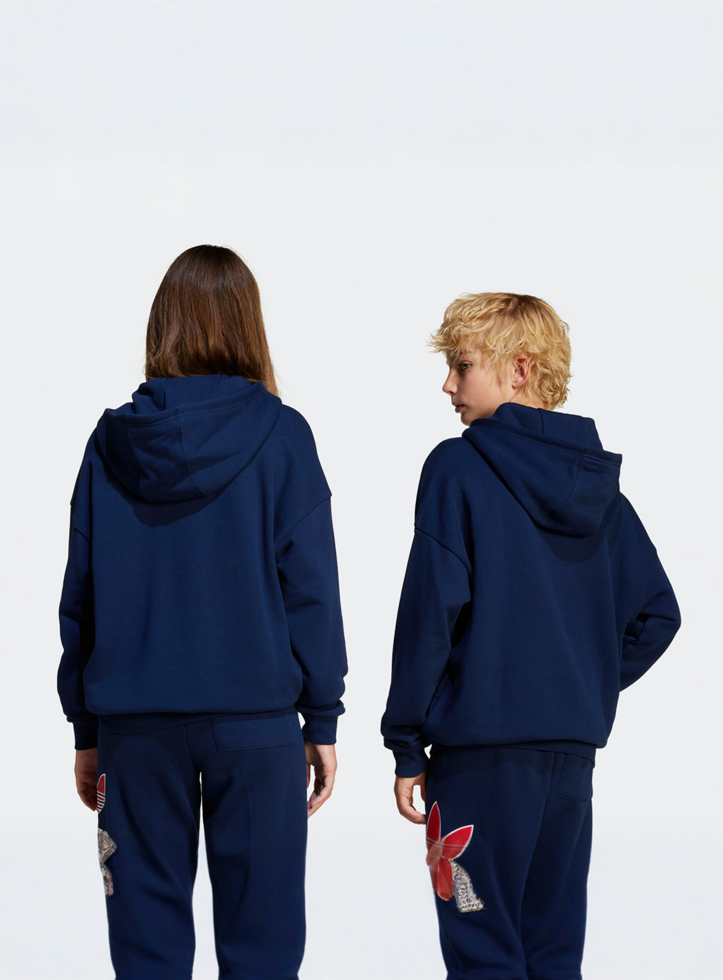 adidas Originals, Big Logo Oversizes Kids Hoodie, blue, Image 2 of 5