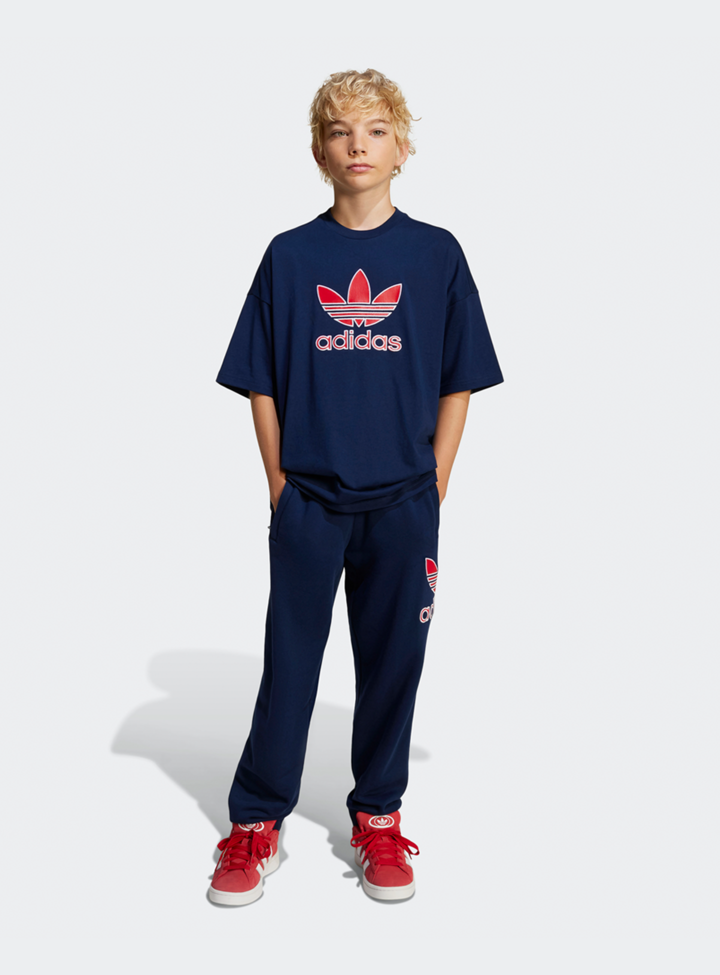 adidas Originals, Big Logo Sweatpants, blue, Image 5 of 5