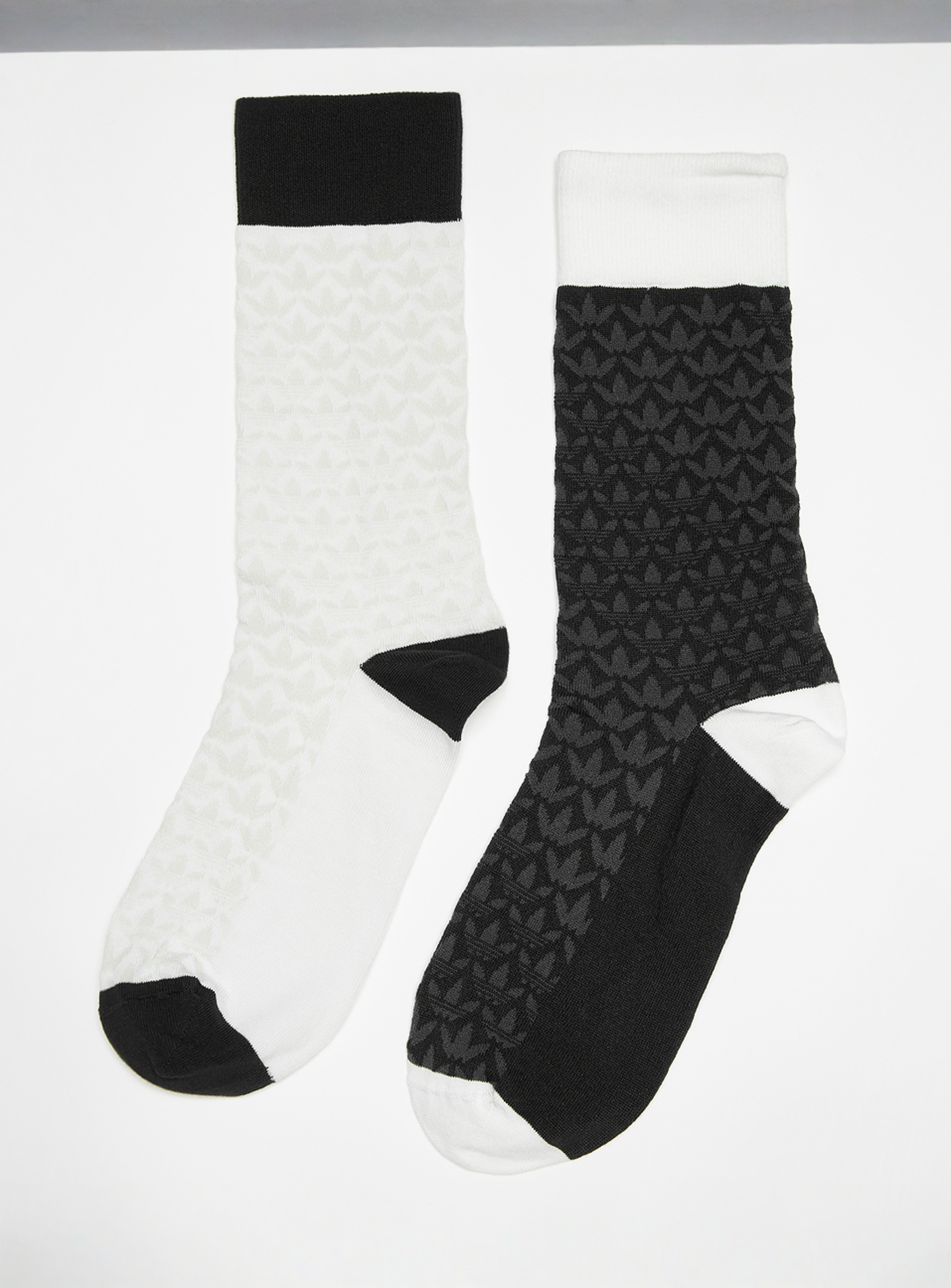 adidas Originals, 2 PACK - Monogram Crew Socks, black, Image 1 of 2