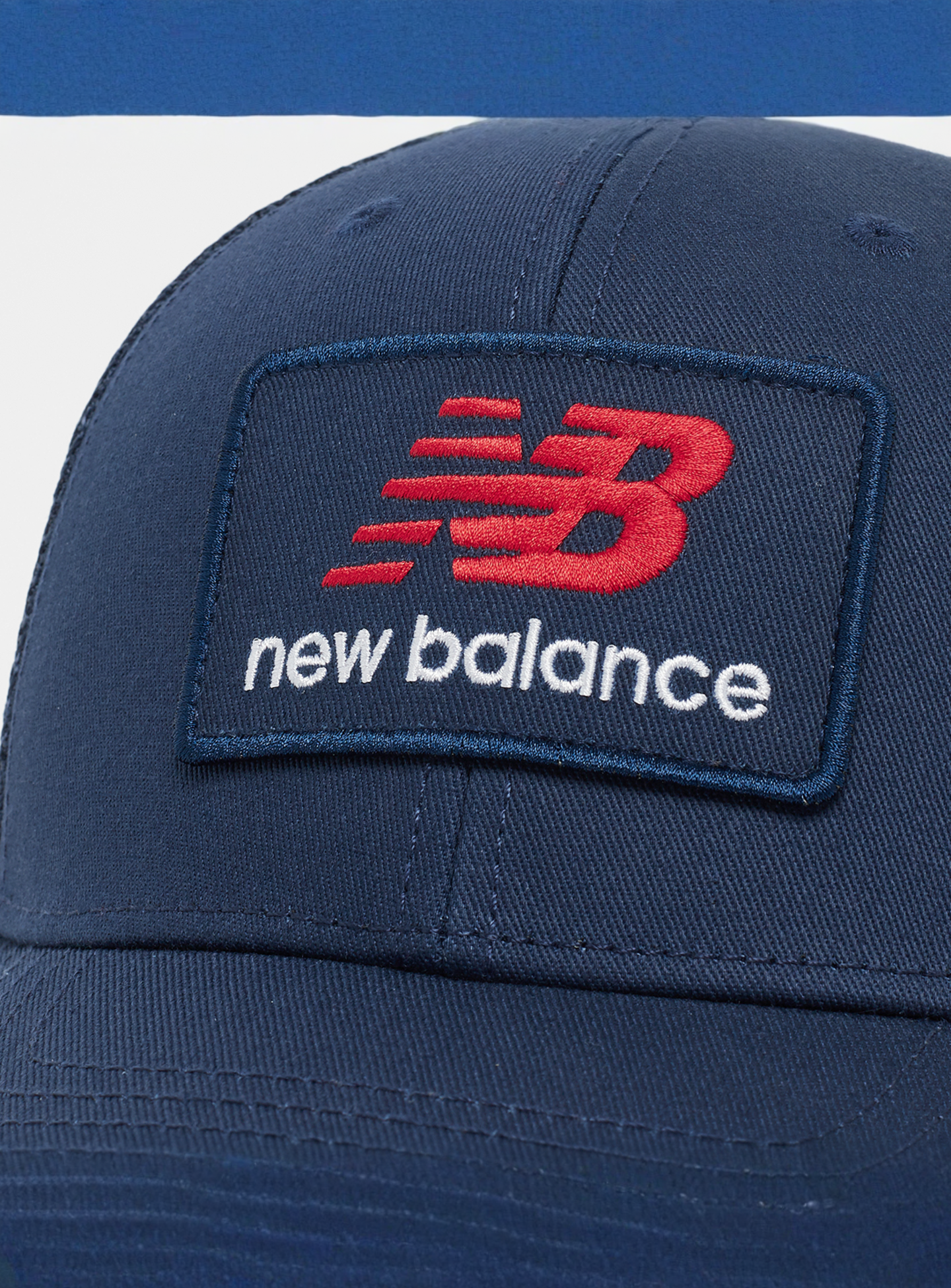 New Balance, Stacked Patch Logo Trucker, blue, Image 4 of 4