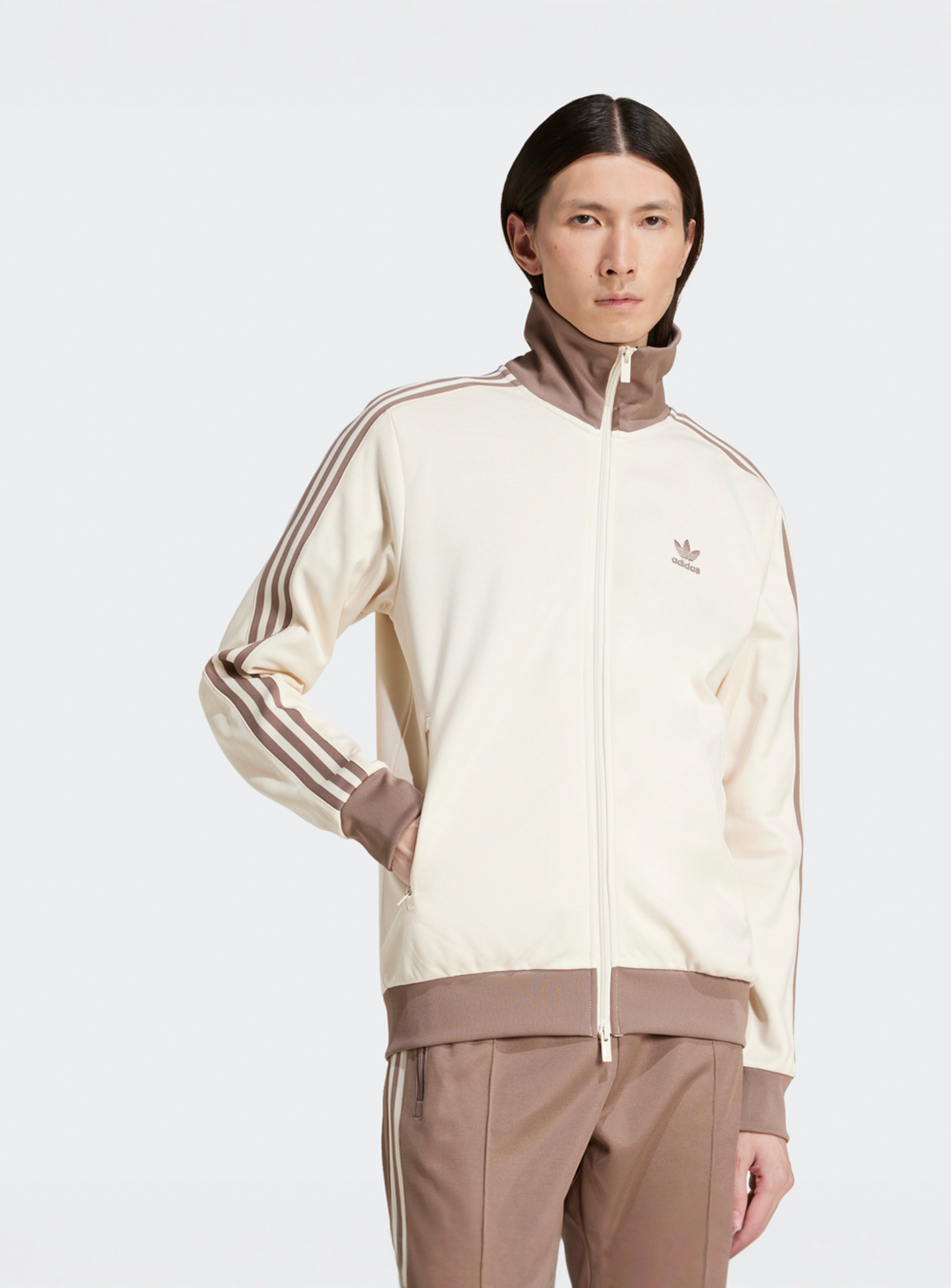 adidas Originals, Classic Track Jacket, beige, Image 1 of 5